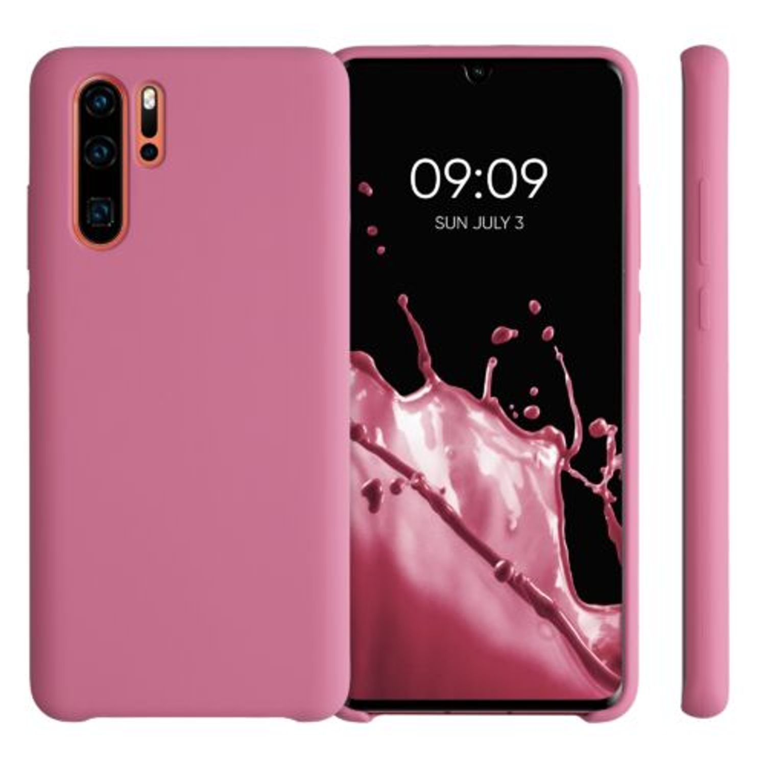 Husa pentru Huawei P30 Pro, Silicon, Roz, 47423.212 fotografia produsului View 2 L