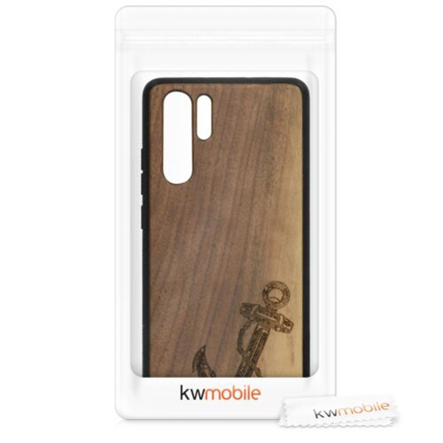 Husa pentru Huawei P30 Pro, Lemn, Maro, 47425.06 fotografia produsului View 6 L