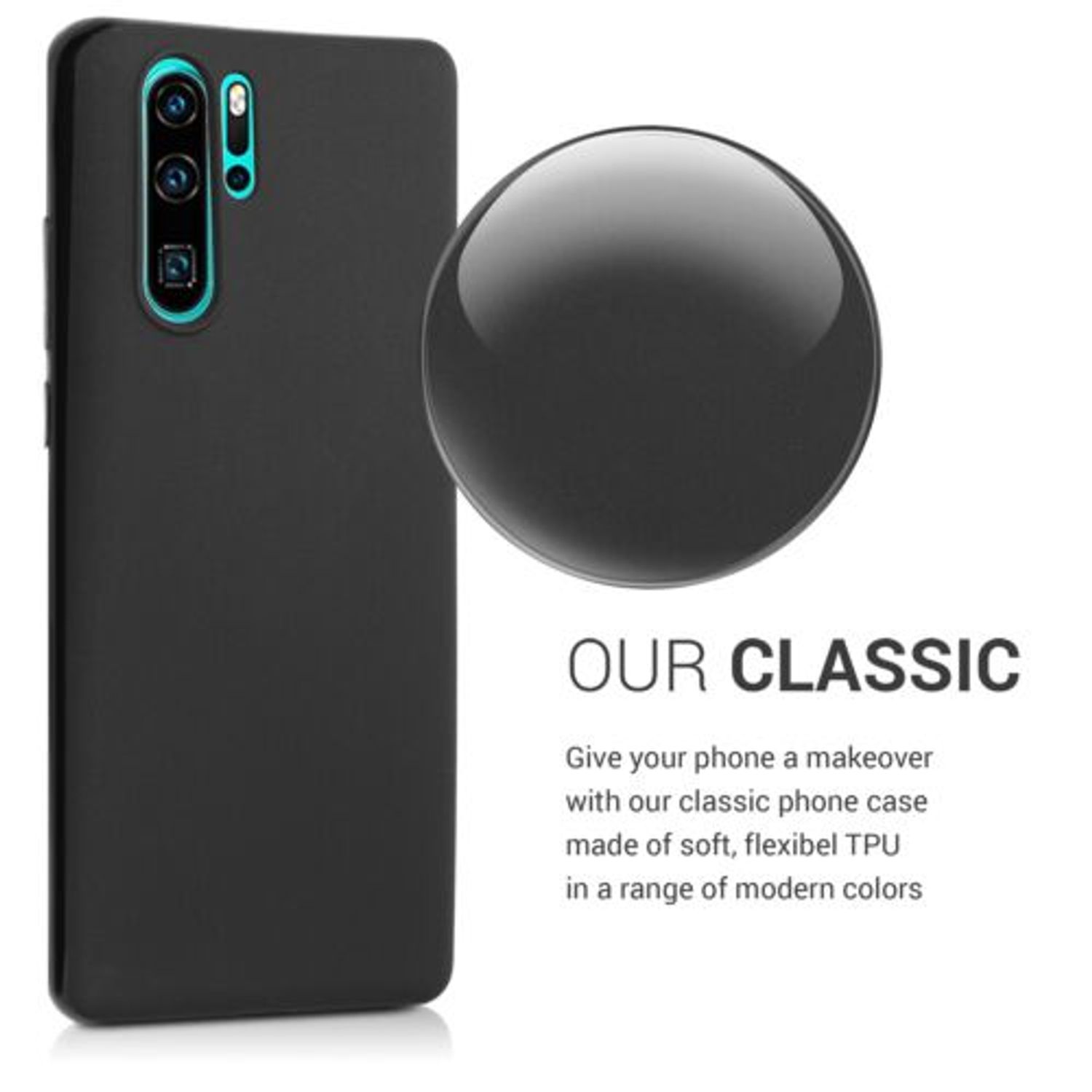 Husa pentru Huawei P30 Pro, Silicon, Negru, 47419.47 fotografia produsului View 4 L