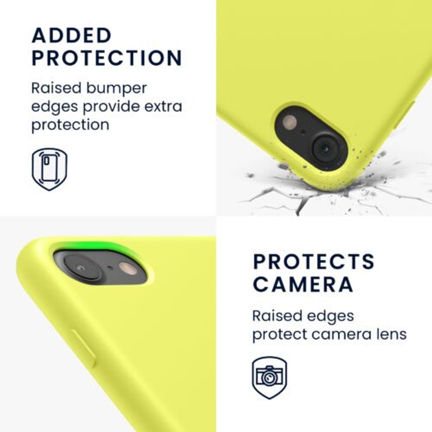 Husa pentru Apple iPhone 8/iPhone 7/iPhone SE 2, Silicon, Galben, 40225.30 fotografia produsului View 4 L