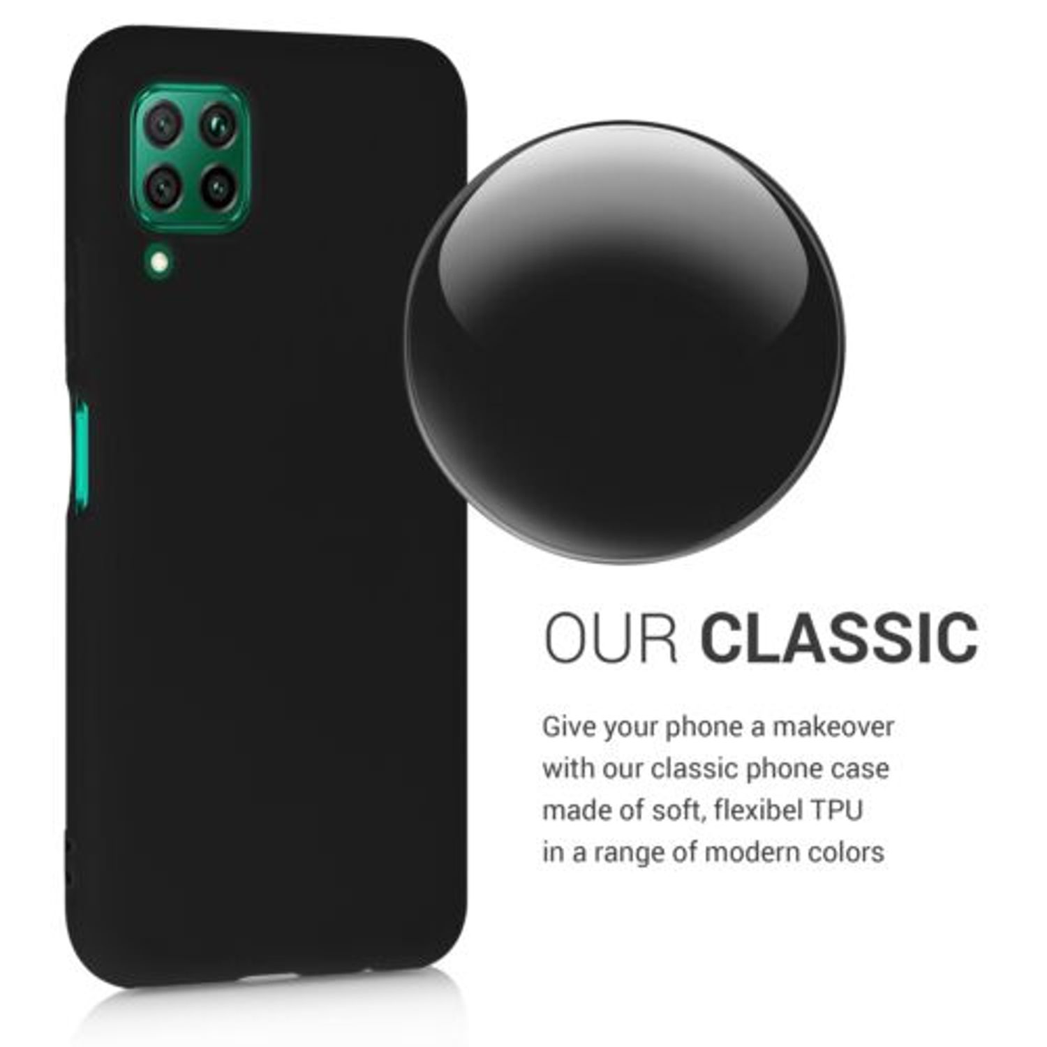 Husa pentru Huawei P40 Lite, Silicon, Negru, 51519.01 fotografia produsului View 4 L