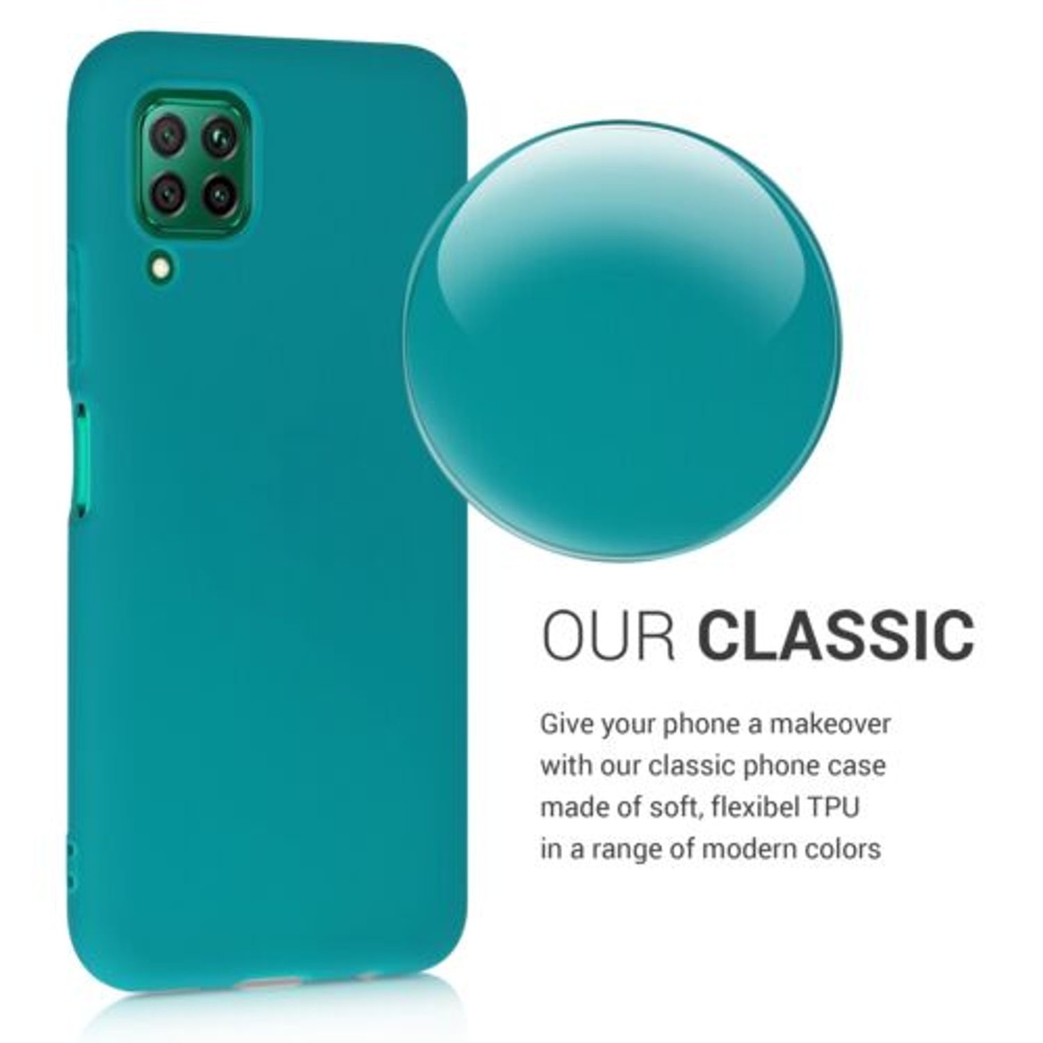 Husa pentru Huawei P40 Lite, Silicon, Verde, 51519.57 fotografia produsului View 4 L