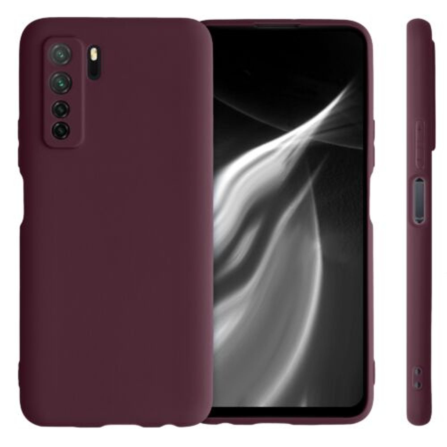 Husa pentru Huawei P40 lite 5G, Silicon, Rosu, 52529.190 fotografia produsului View 2 L