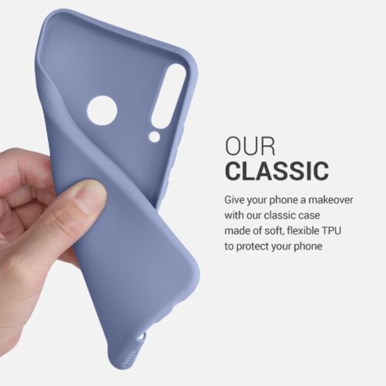 Husa pentru Huawei P40 Lite E, Silicon, Albastru, 52534.136 fotografia produsului View 3 L