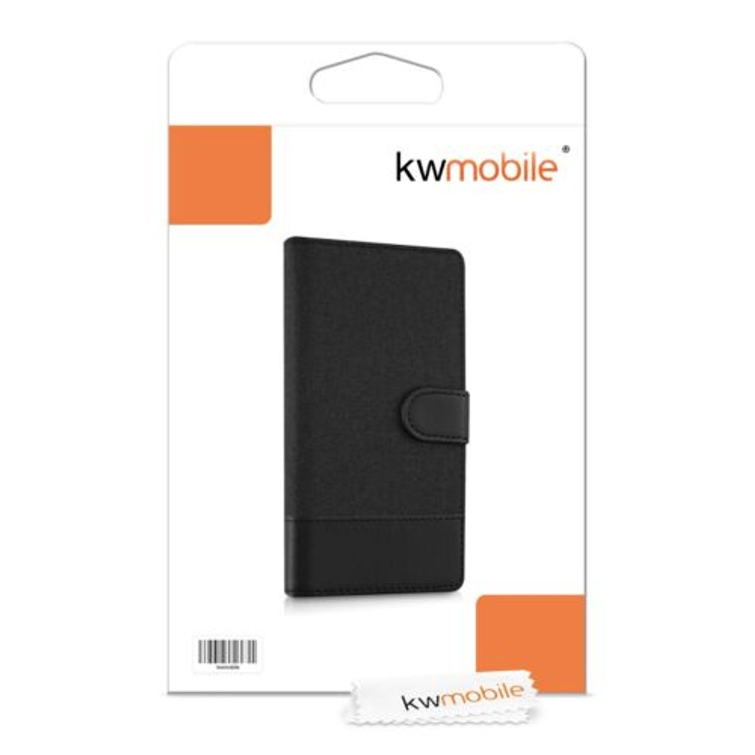 Husa pentru Huawei P8 Lite, Textil, Negru, 35223.73 fotografia produsului View 7 L