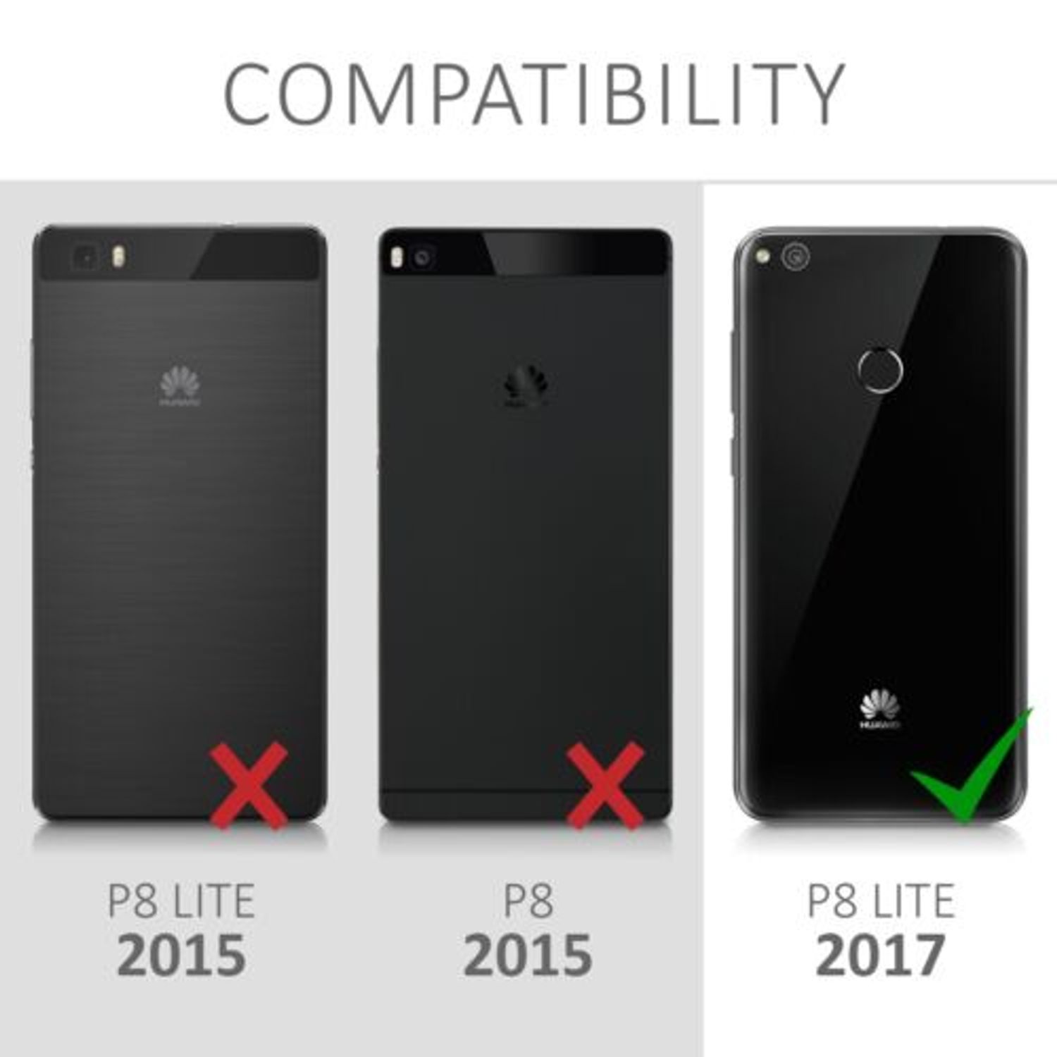Husa pentru Huawei P8 Lite (2017), Silicon, Transparent, 48859.32 fotografia produsului View 4 L