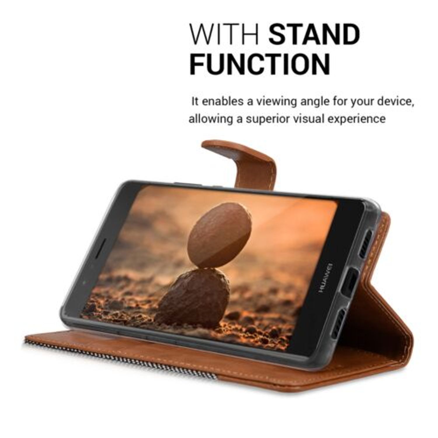 Husa pentru Huawei P9 Lite, Textil, Gri, 38037.25 fotografia produsului View 4 L