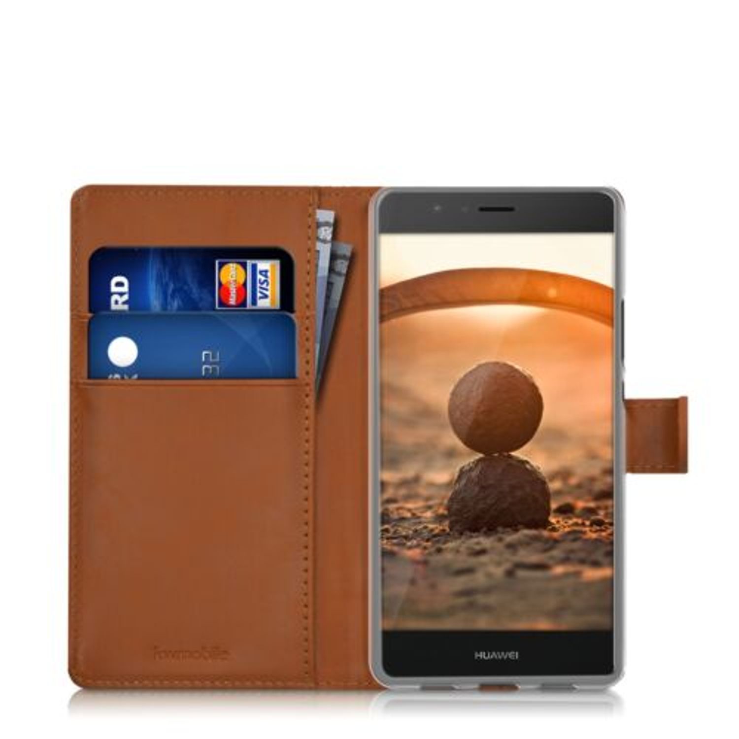 Husa pentru Huawei P9 Lite, Textil, Gri, 38037.25 fotografia produsului View 6 L