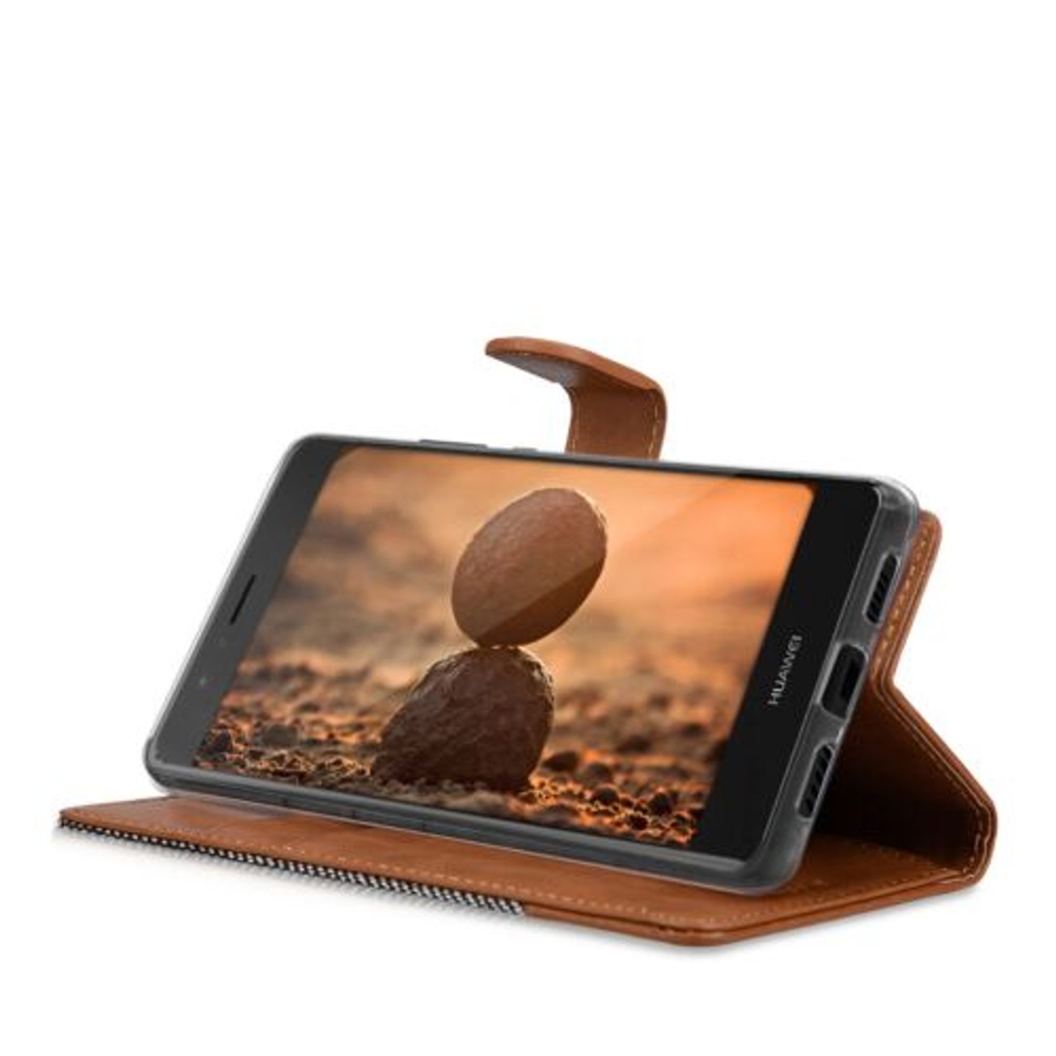 Husa pentru Huawei P9 Lite, Textil, Gri, 38037.25 fotografia produsului View 7 L