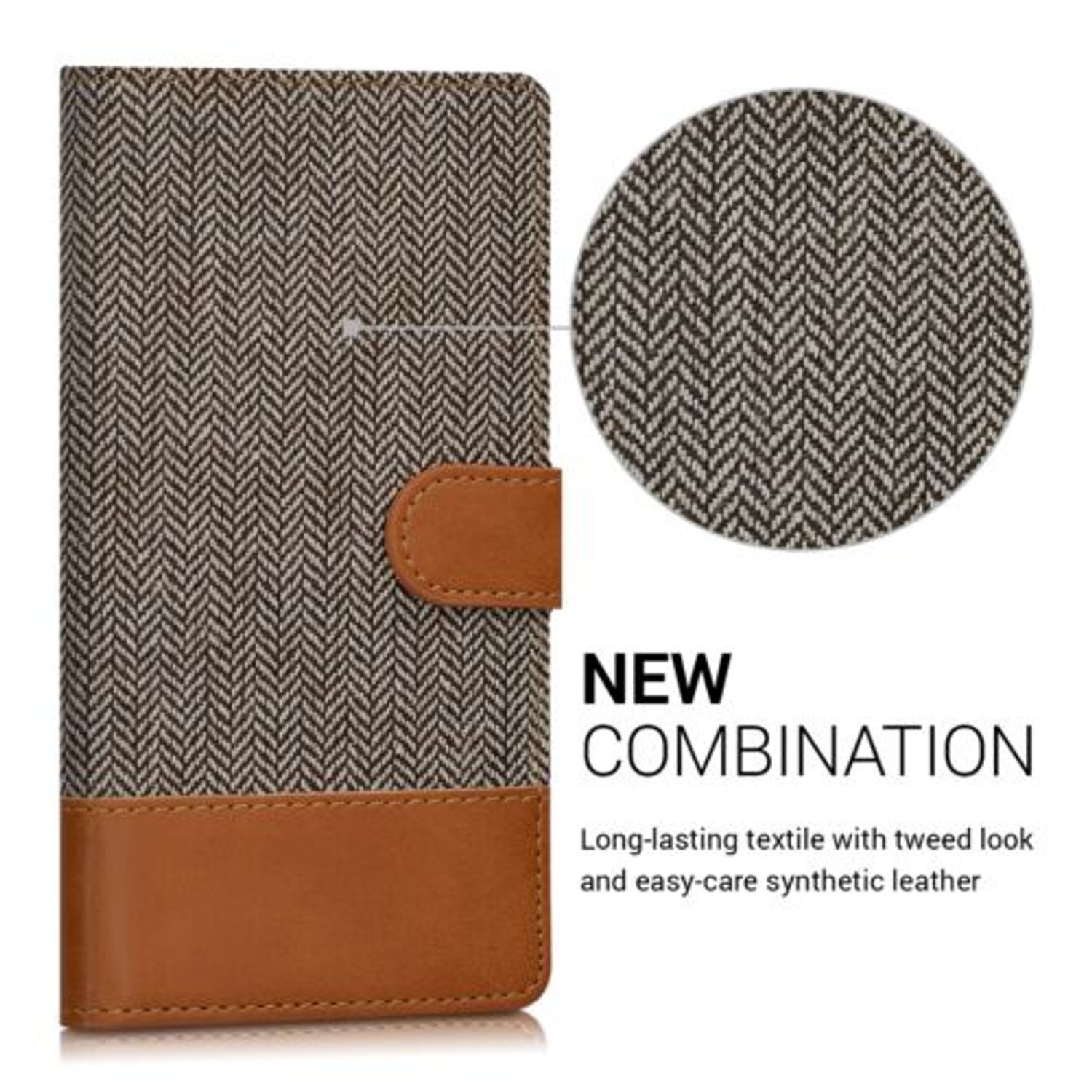 Husa pentru Huawei P9 Lite, Textil, Gri, 38037.25 fotografia produsului View 9 L
