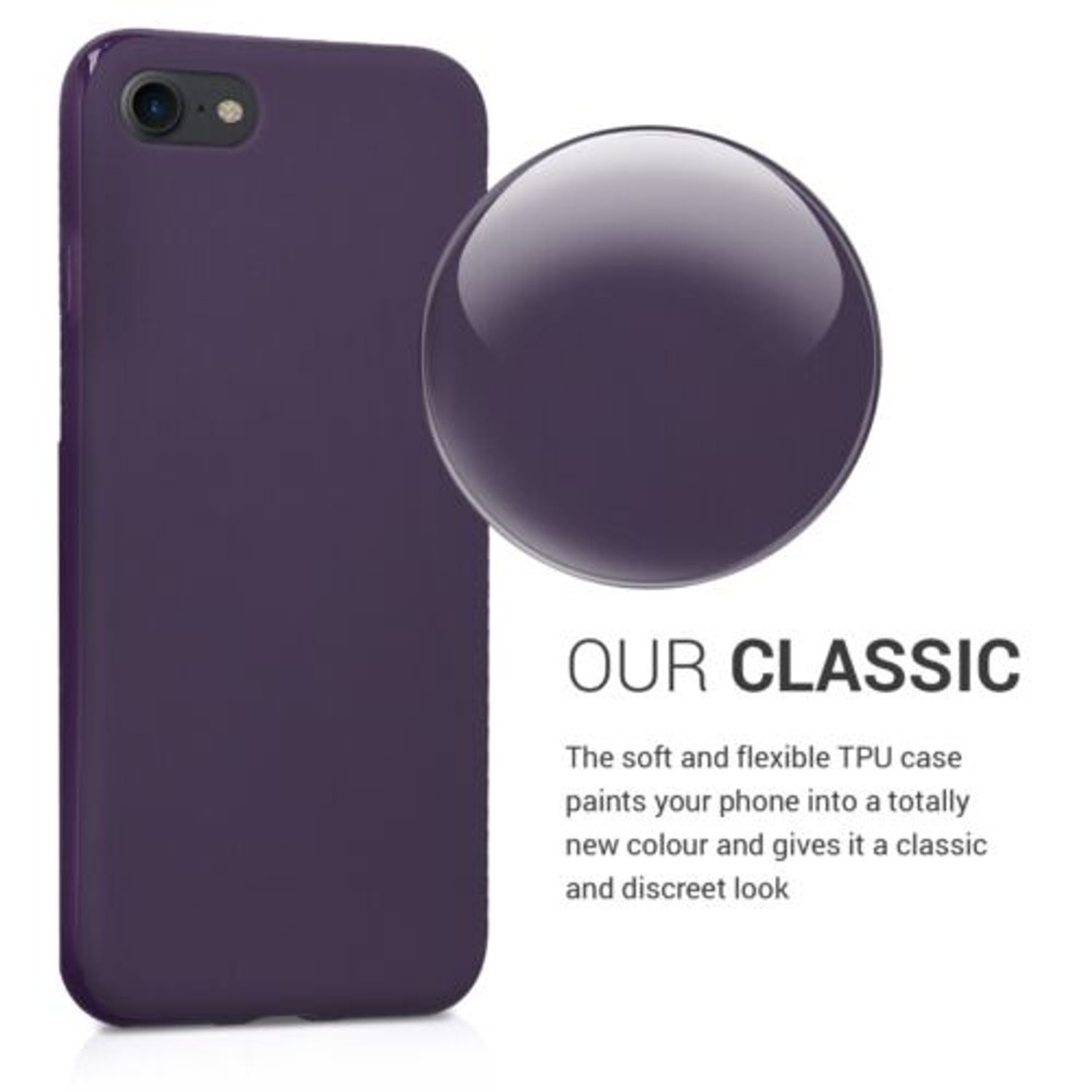 Husa pentru Apple iPhone 8/iPhone 7/iPhone SE 2, Silicon, Mov, 39458.121 fotografia produsului View 4 L