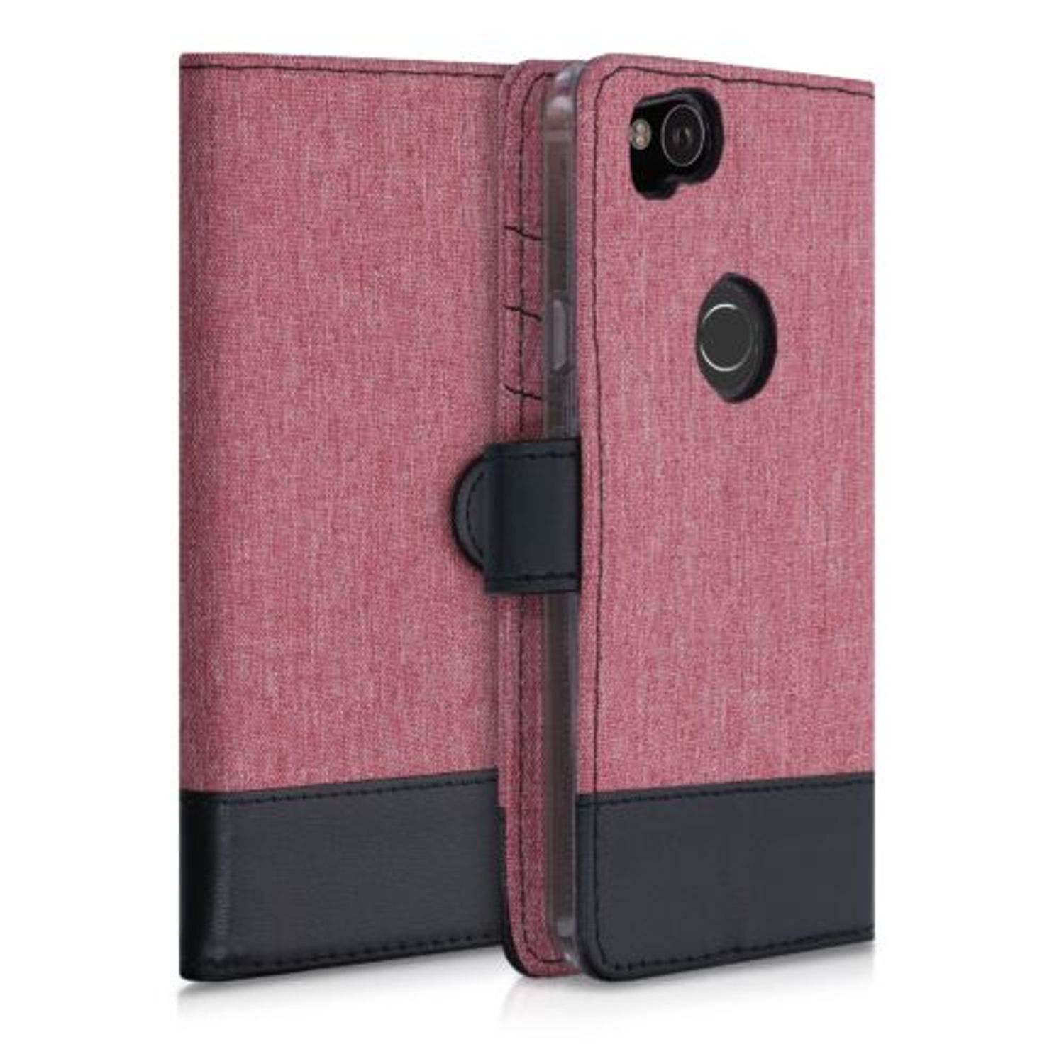 Husa pentru Google Pixel 2, Textil, Roz, 43082.10 fotografia produsului View 4 L