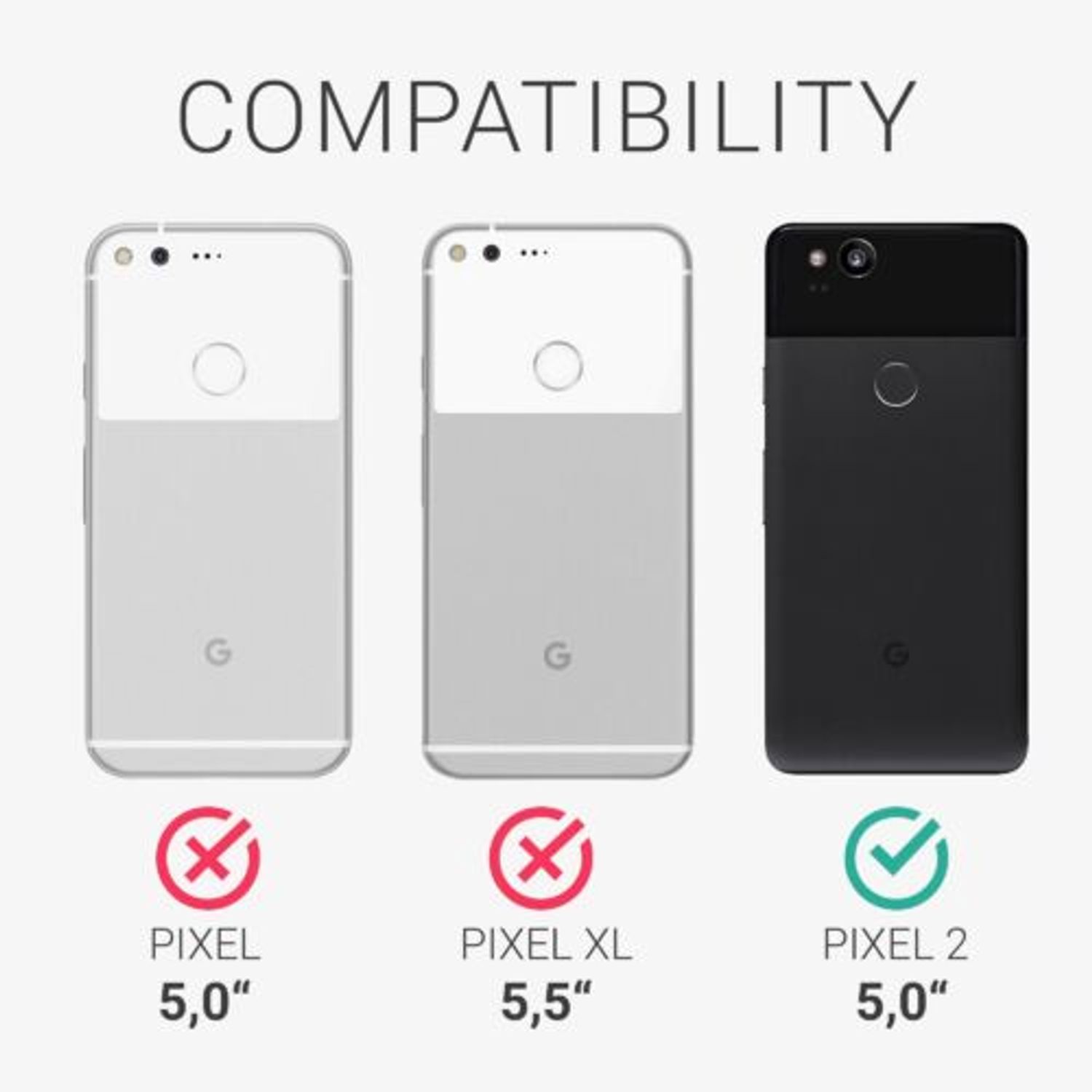Husa pentru Google Pixel 2, Silicon, Verde, 43081.171 fotografia produsului View 6 L