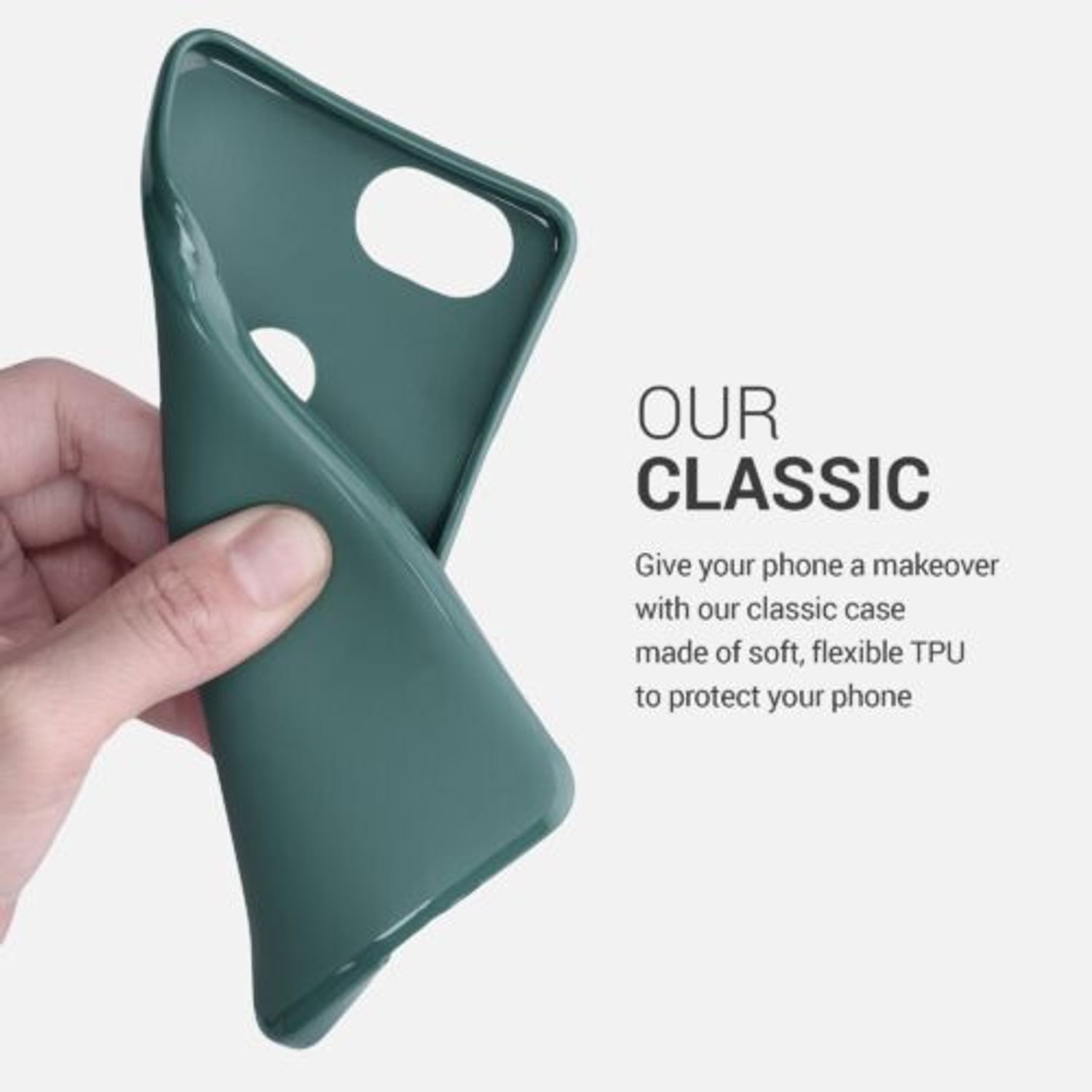 Husa pentru Google Pixel 2, Silicon, Verde, 43081.171 fotografia produsului View 4 L