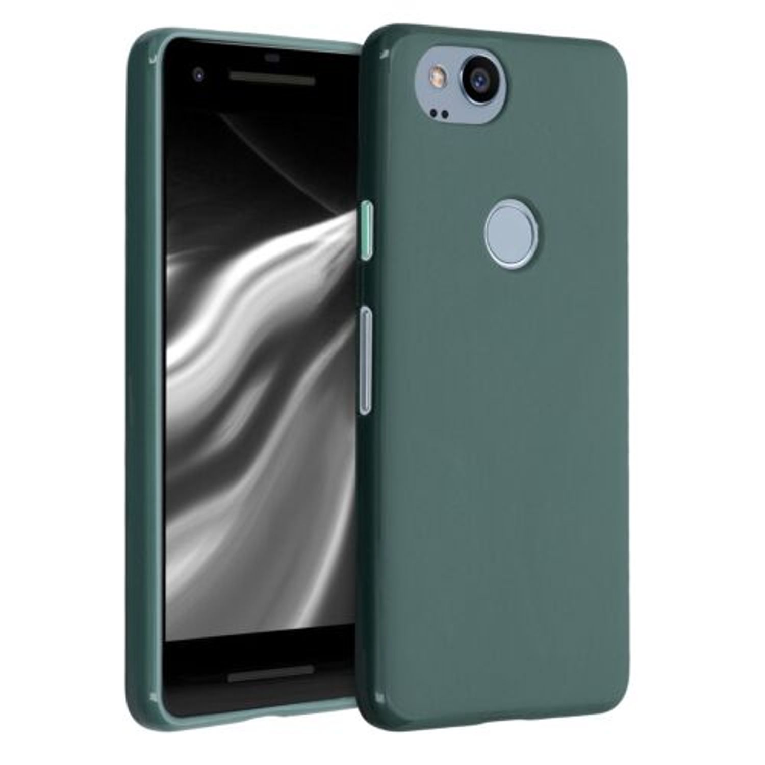 Husa pentru Google Pixel 2, Silicon, Verde, 43081.171 fotografia produsului