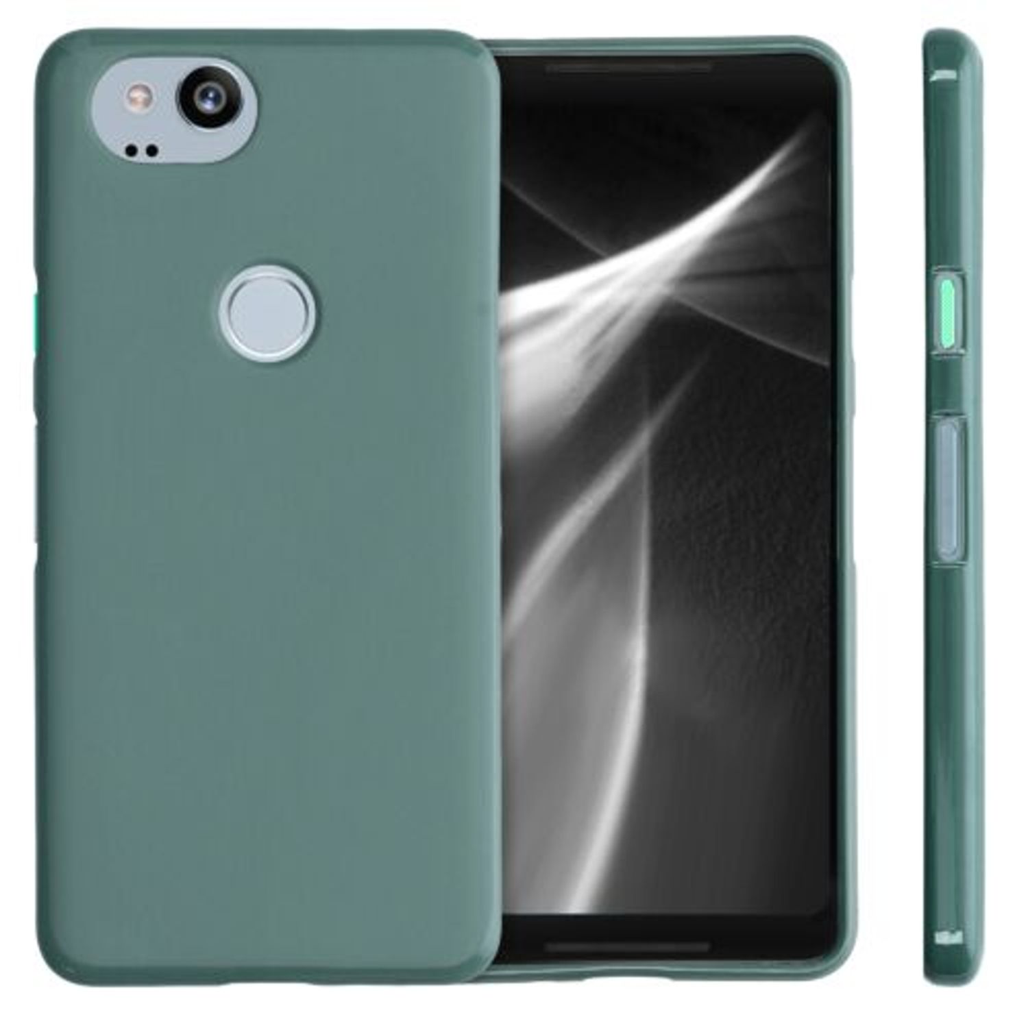 Husa pentru Google Pixel 2, Silicon, Verde, 43081.171 fotografia produsului View 2 L