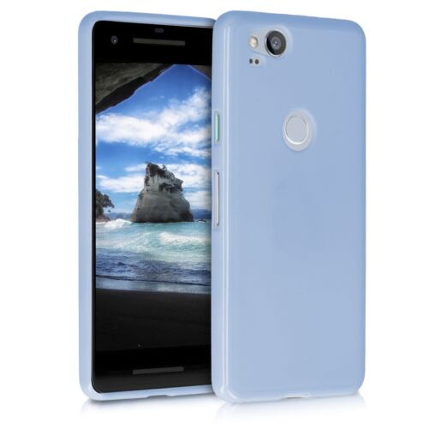 Husa pentru Google Pixel 2, Silicon, Albastru, 43081.58 fotografia produsului