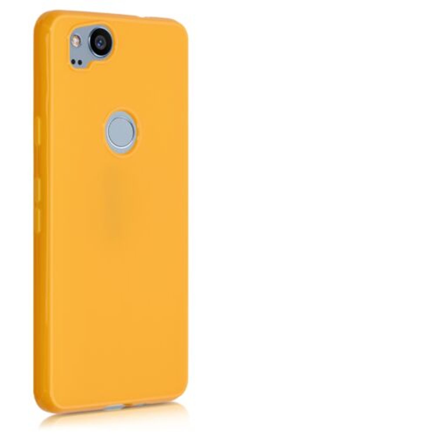 Husa pentru Google Pixel 2, Silicon, Galben, 43081.143 fotografia produsului View 8 L