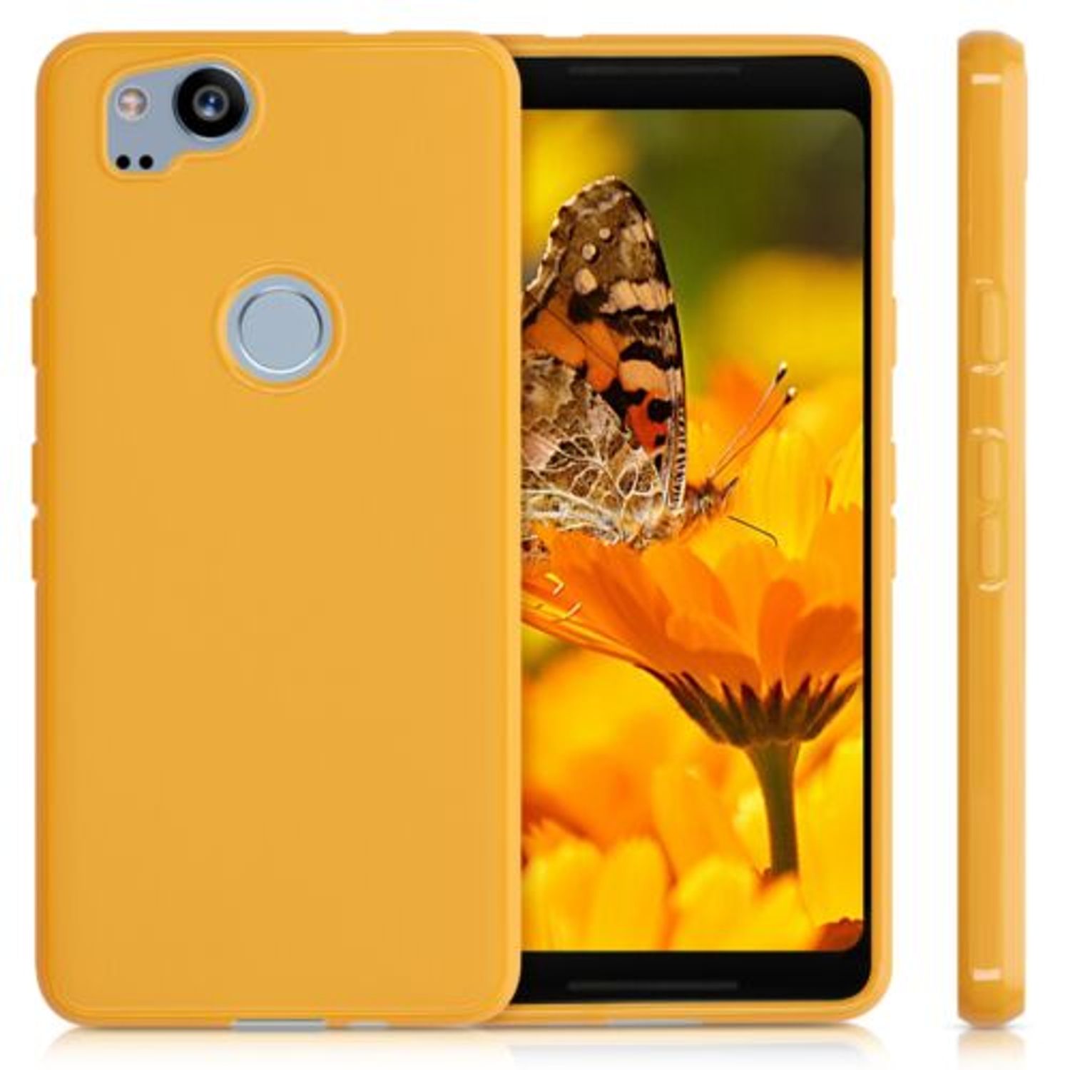 Husa pentru Google Pixel 2, Silicon, Galben, 43081.143 fotografia produsului View 2 L
