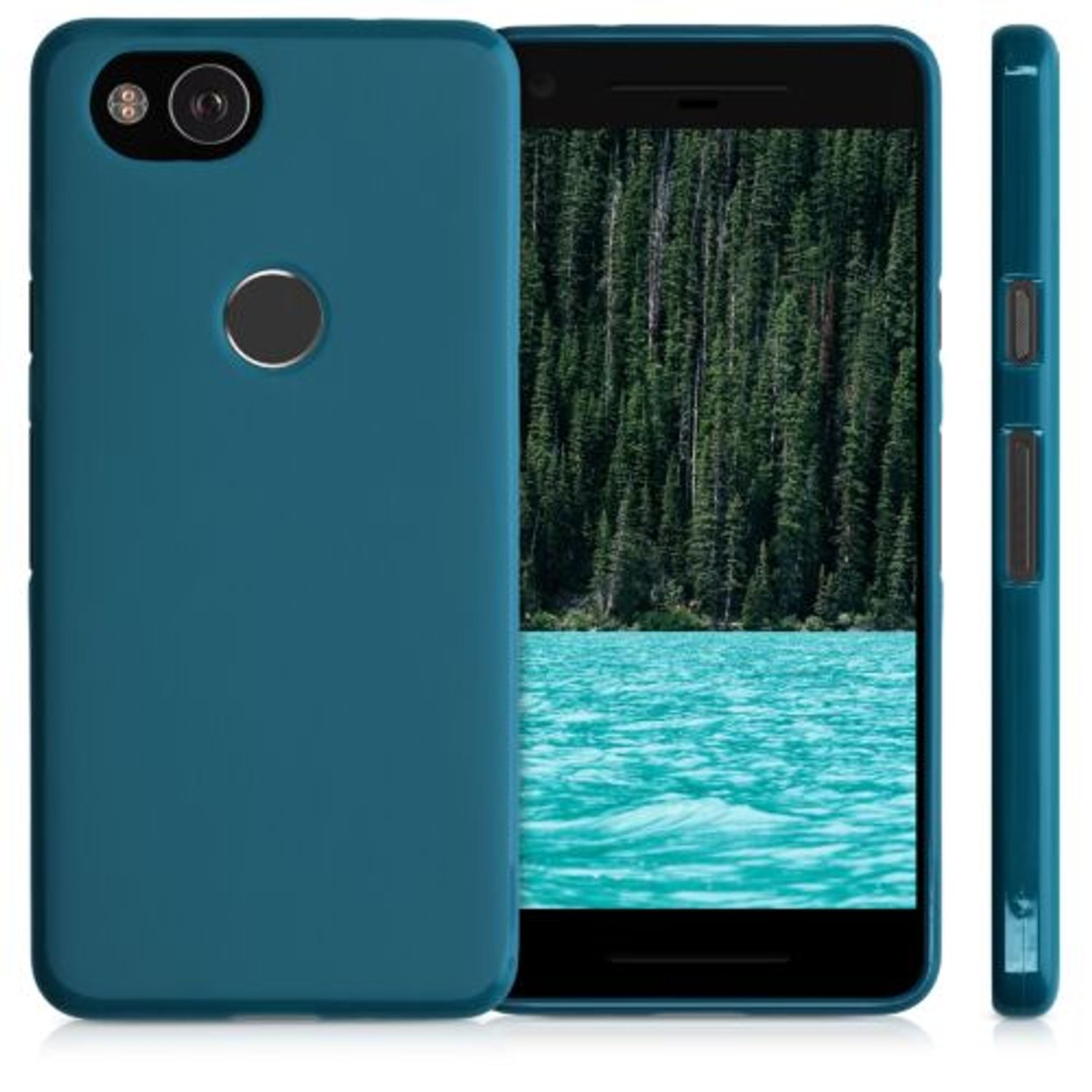 Husa pentru Google Pixel 2, Silicon, Verde, 43081.57 fotografia produsului View 5 L