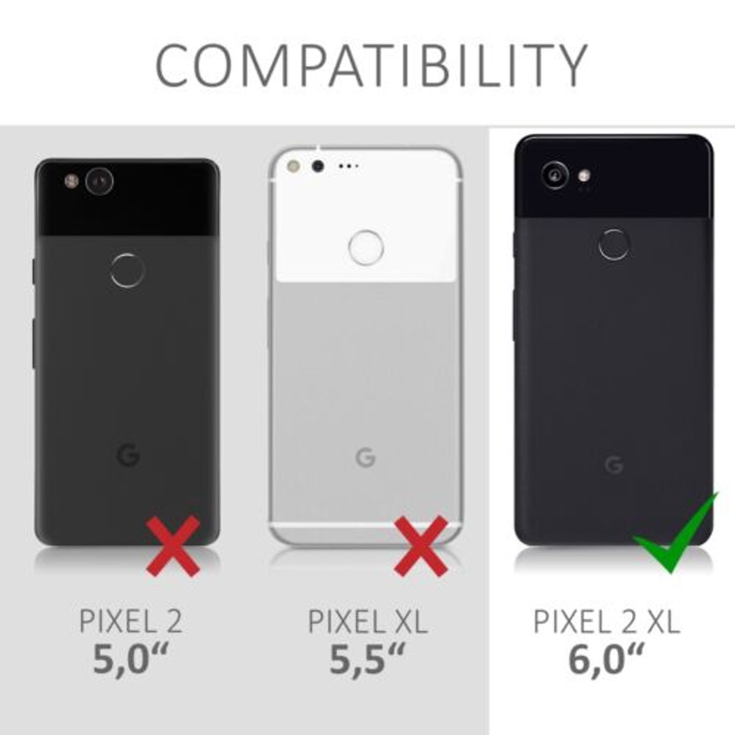 Husa pentru Google Pixel 2 XL, Textil, Gri, 43355.22 fotografia produsului View 6 L