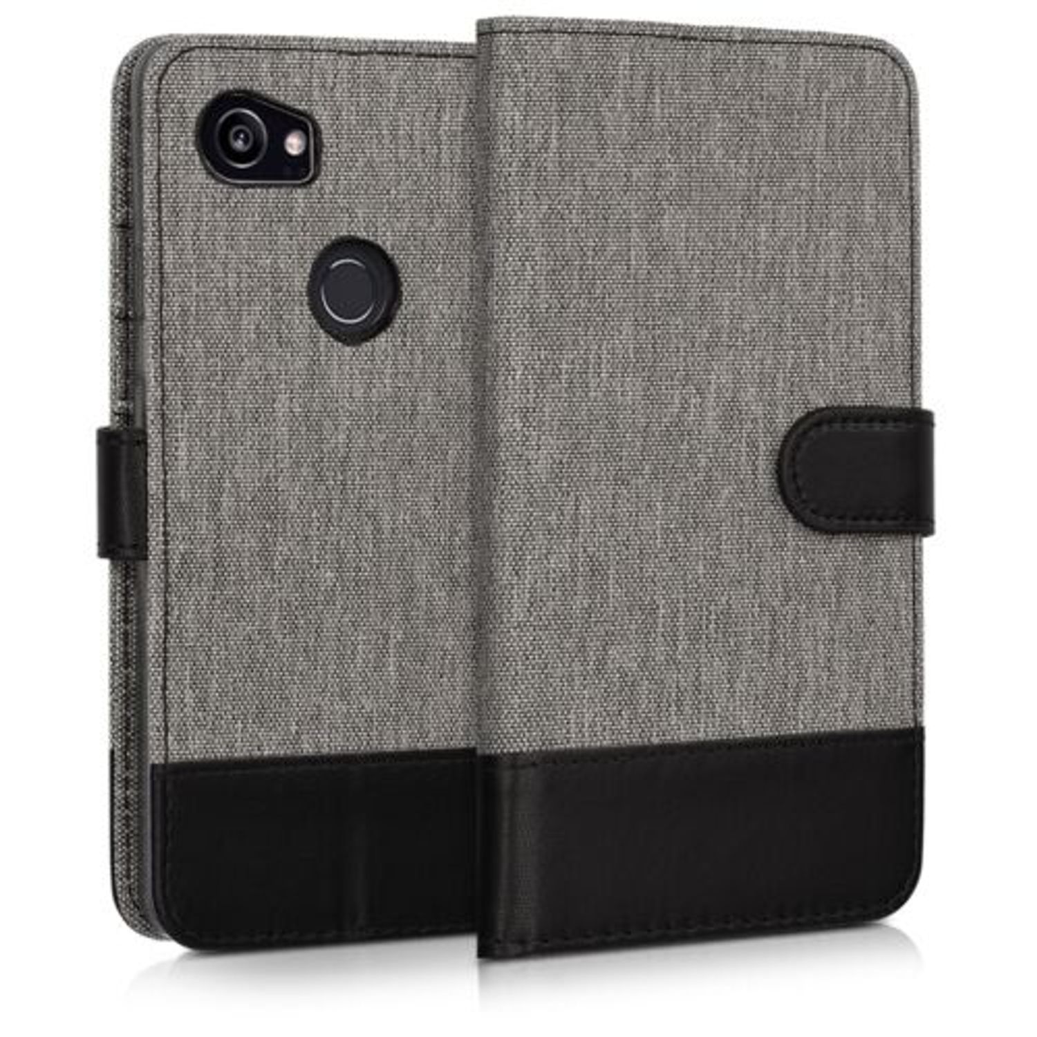 Husa pentru Google Pixel 2 XL, Textil, Gri, 43355.22 fotografia produsului View 3 L