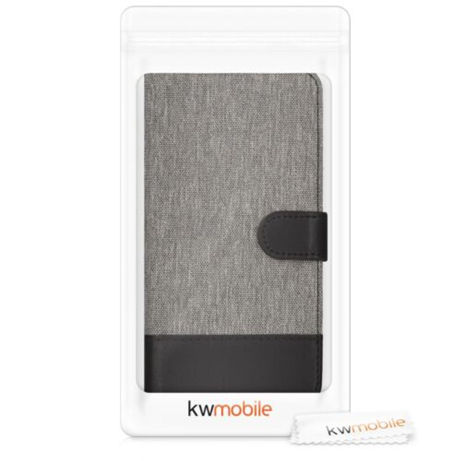 Husa pentru Google Pixel 2 XL, Textil, Gri, 43355.22 fotografia produsului View 7 L