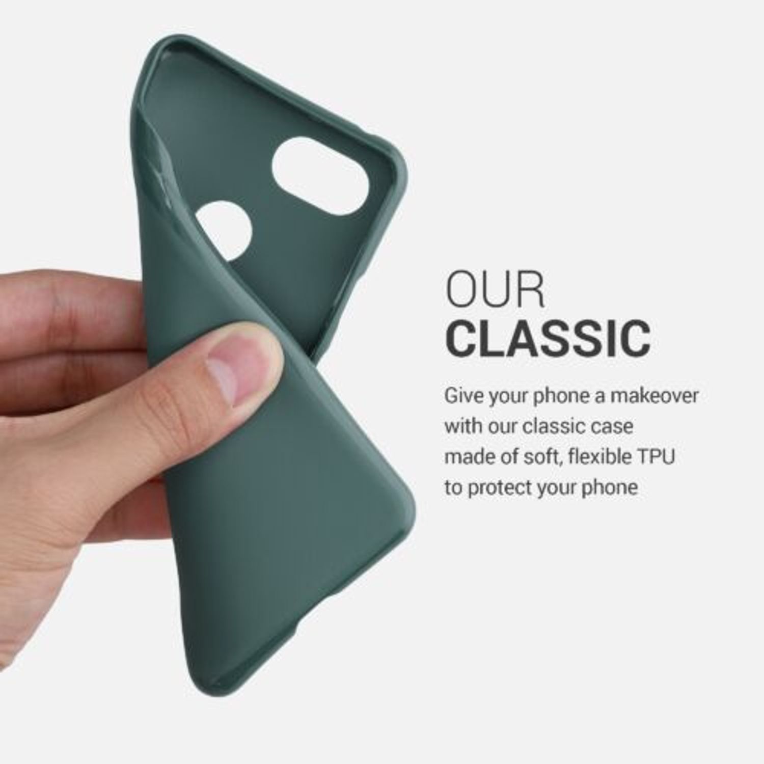 Husa pentru Google Pixel 3, Silicon, Verde, 45967.171 fotografia produsului View 4 L
