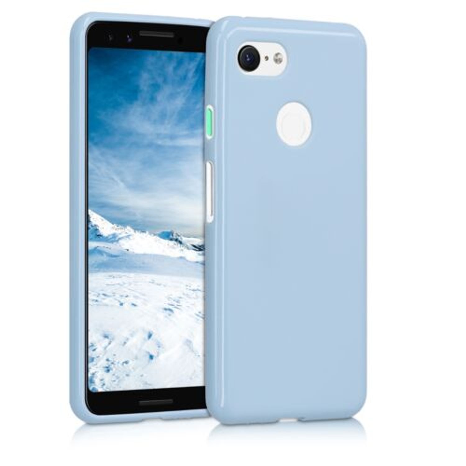 Husa pentru Google Pixel 3, Silicon, Albastru, 45967.58 fotografia produsului