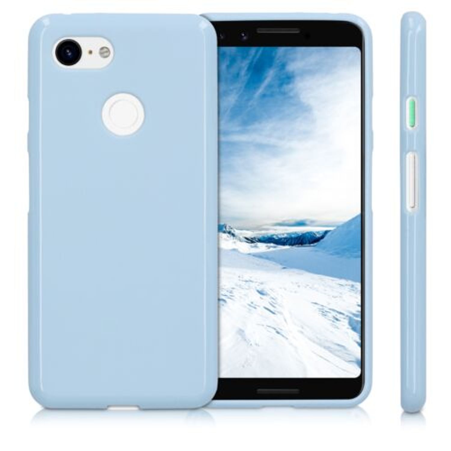 Husa pentru Google Pixel 3, Silicon, Albastru, 45967.58 fotografia produsului View 6 L
