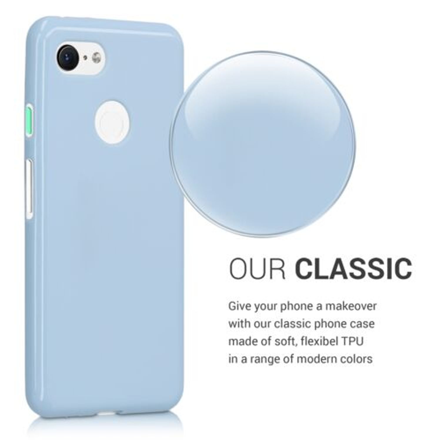 Husa pentru Google Pixel 3, Silicon, Albastru, 45967.58 fotografia produsului View 8 L