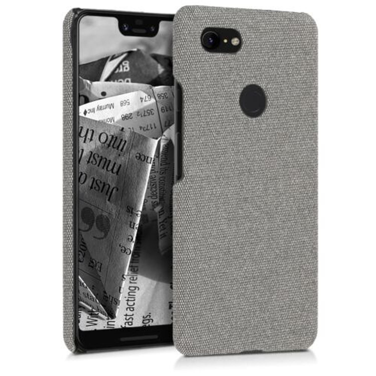 Husa pentru Google Pixel 3 XL, Textil, Gri, 46738.25 fotografia produsului View 18 L