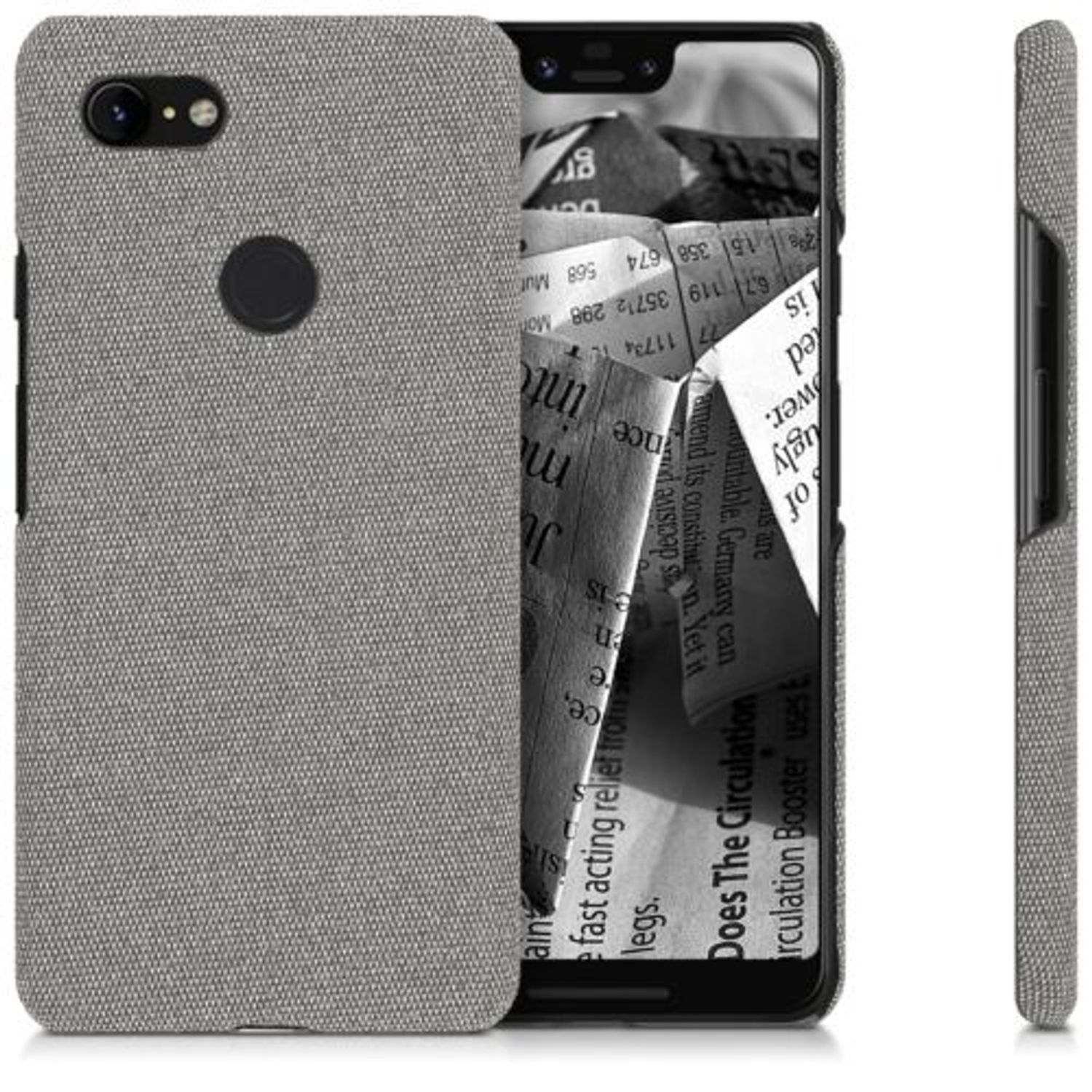 Husa pentru Google Pixel 3 XL, Textil, Gri, 46738.25 fotografia produsului View 13 L