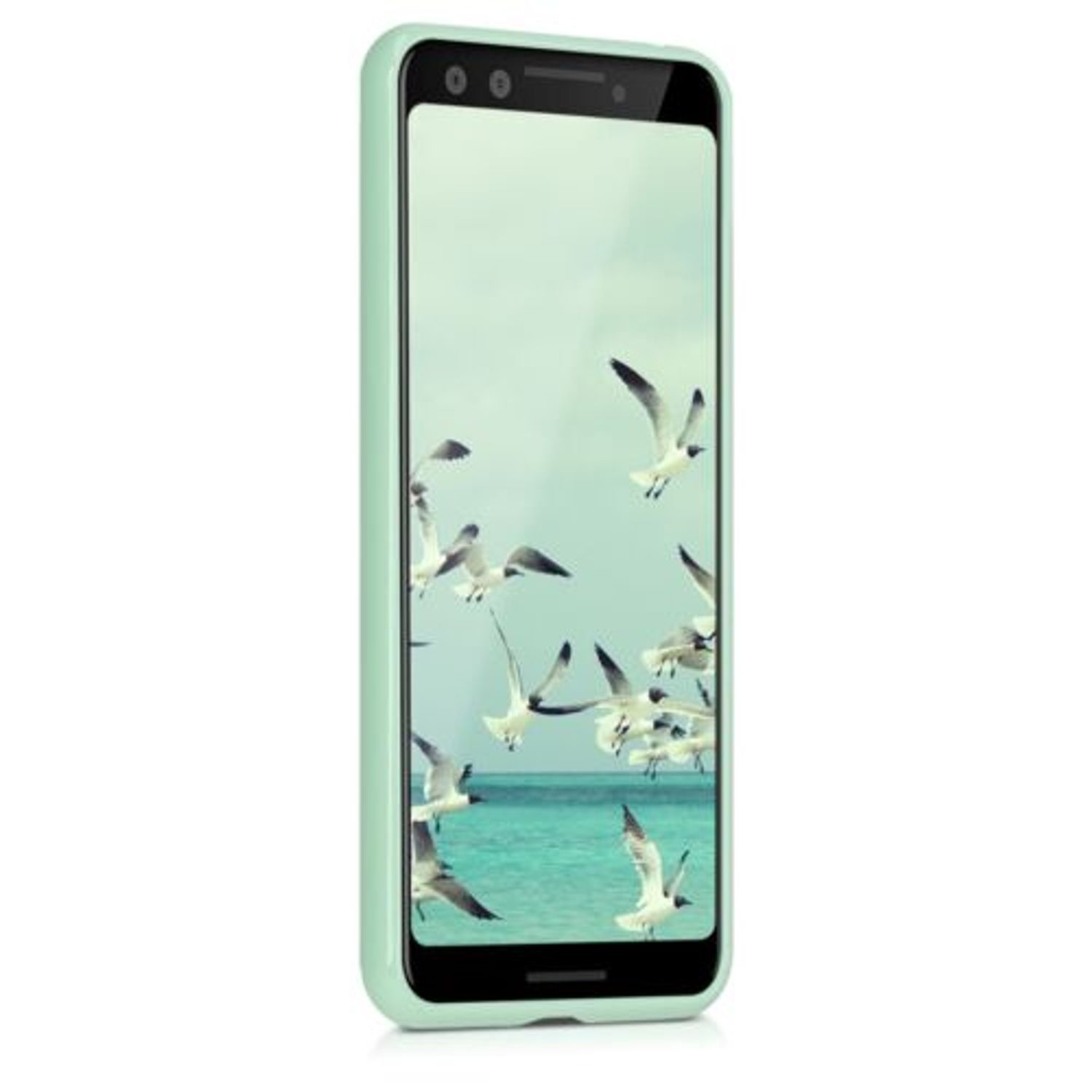 Husa pentru Google Pixel 3, Silicon, Verde, 45967.50 fotografia produsului View 3 L