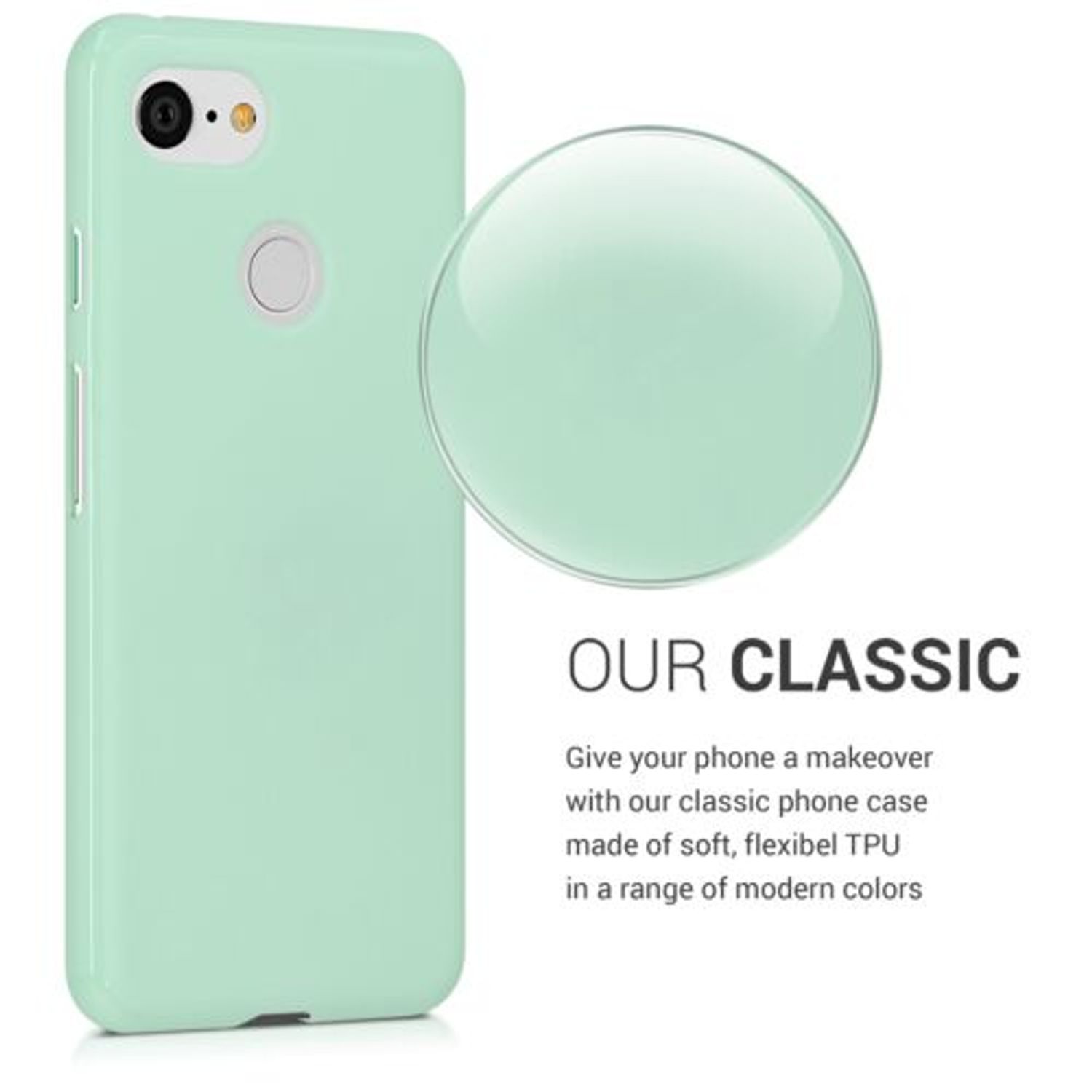 Husa pentru Google Pixel 3, Silicon, Verde, 45967.50 fotografia produsului View 4 L