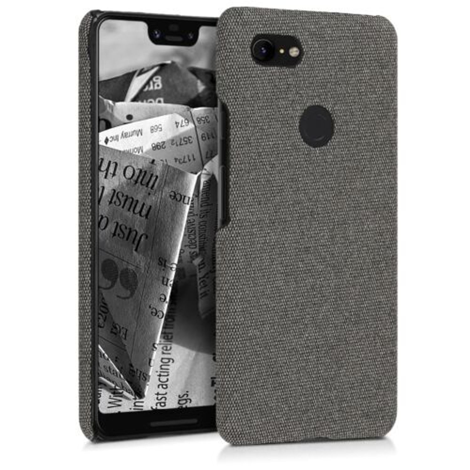 Husa pentru Google Pixel 3 XL, Textil, Gri, 46738.22 fotografia produsului