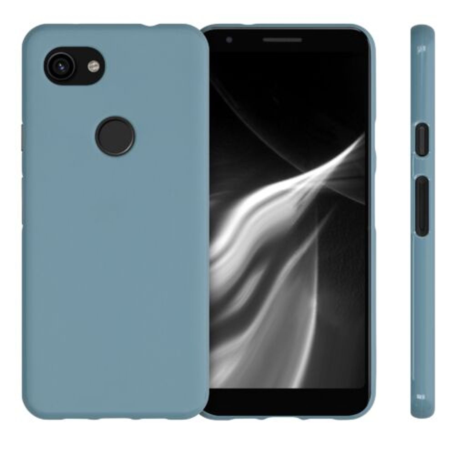 Husa pentru Google Pixel 3a, Silicon, Albastru, 47590.206 fotografia produsului View 2 L