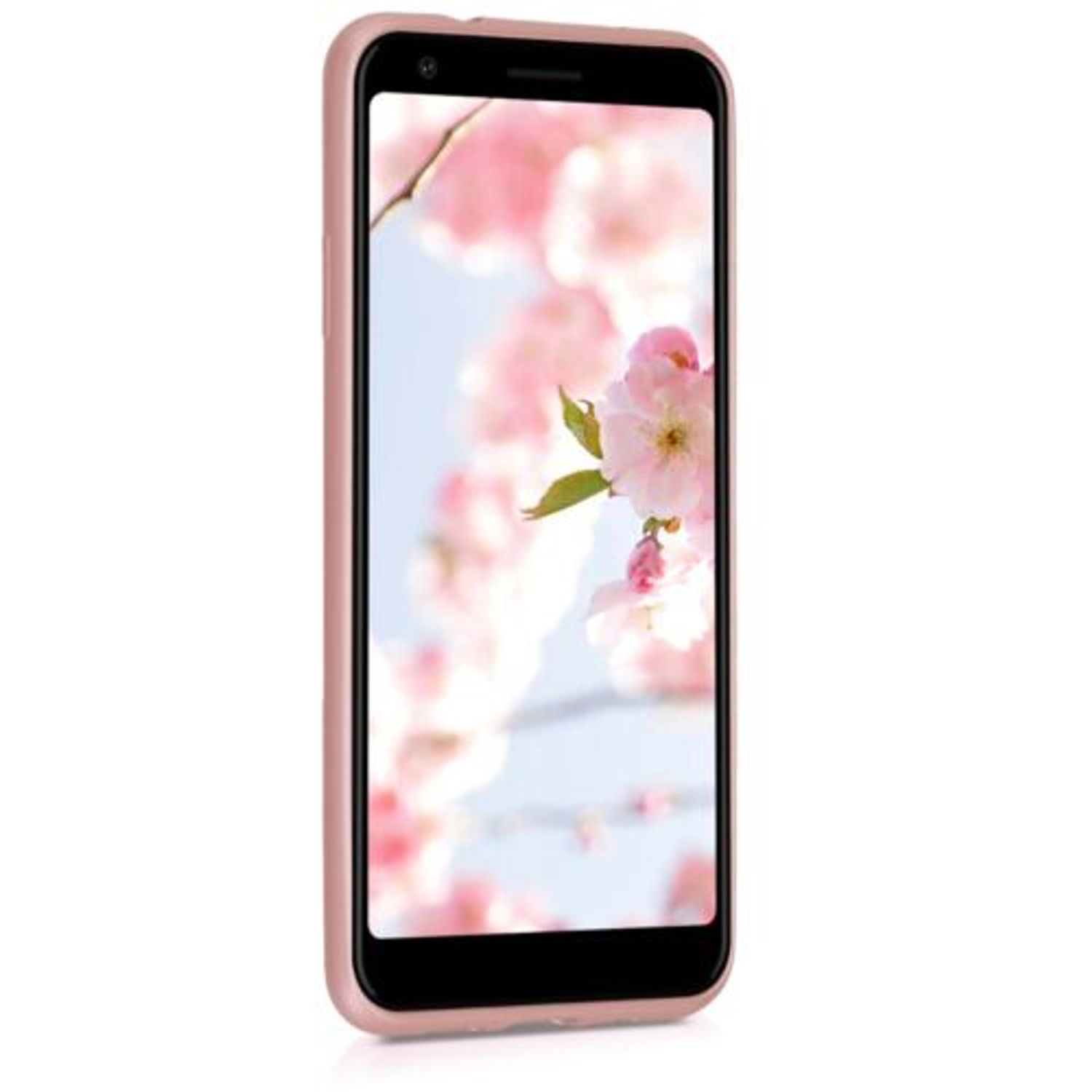 Husa pentru Google Pixel 3a, Silicon, Rose Gold, 47590.31 fotografia produsului View 3 L