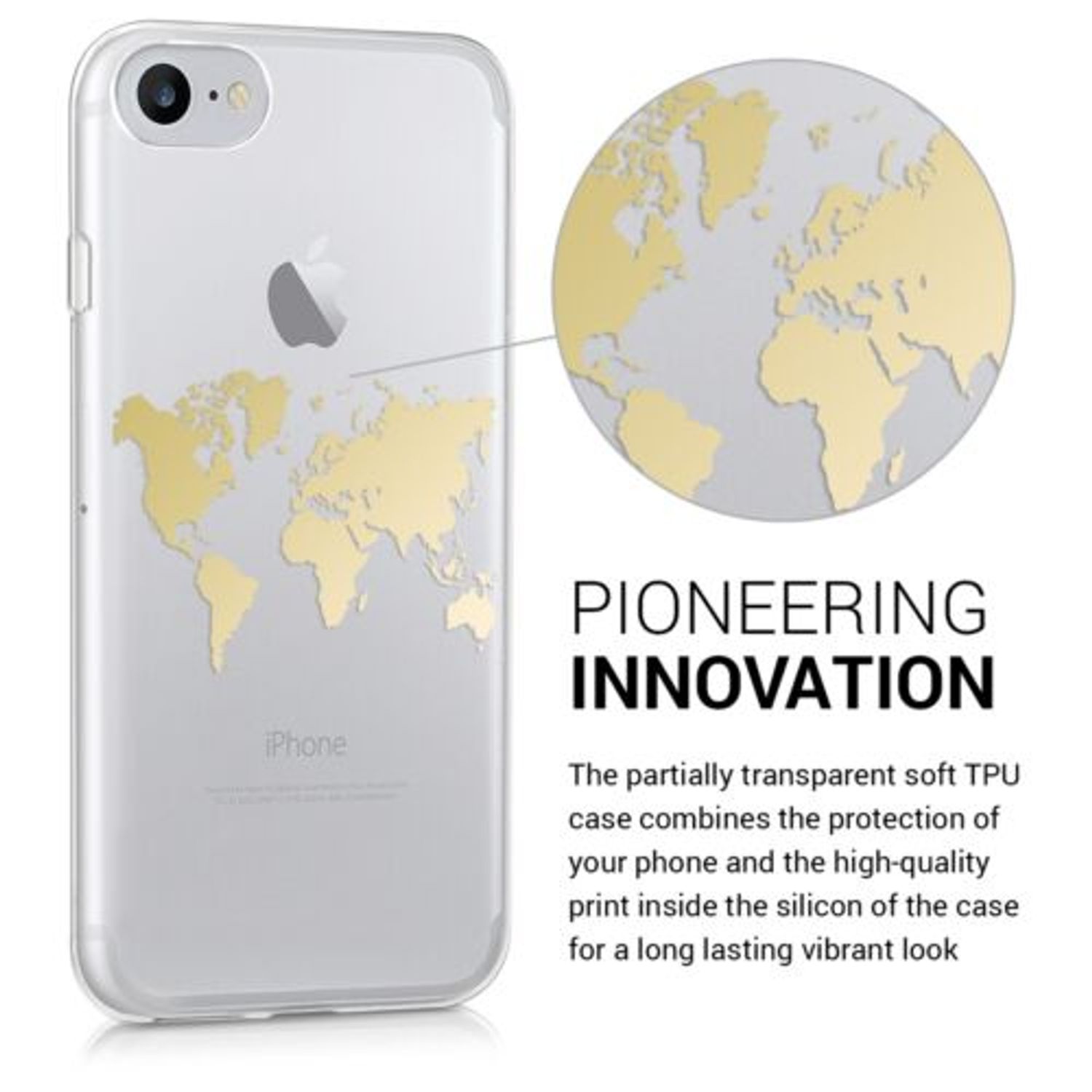 Husa pentru Apple iPhone 8/iPhone 7/iPhone SE 2, Silicon, Gold, 39466.33 fotografia produsului View 3 L
