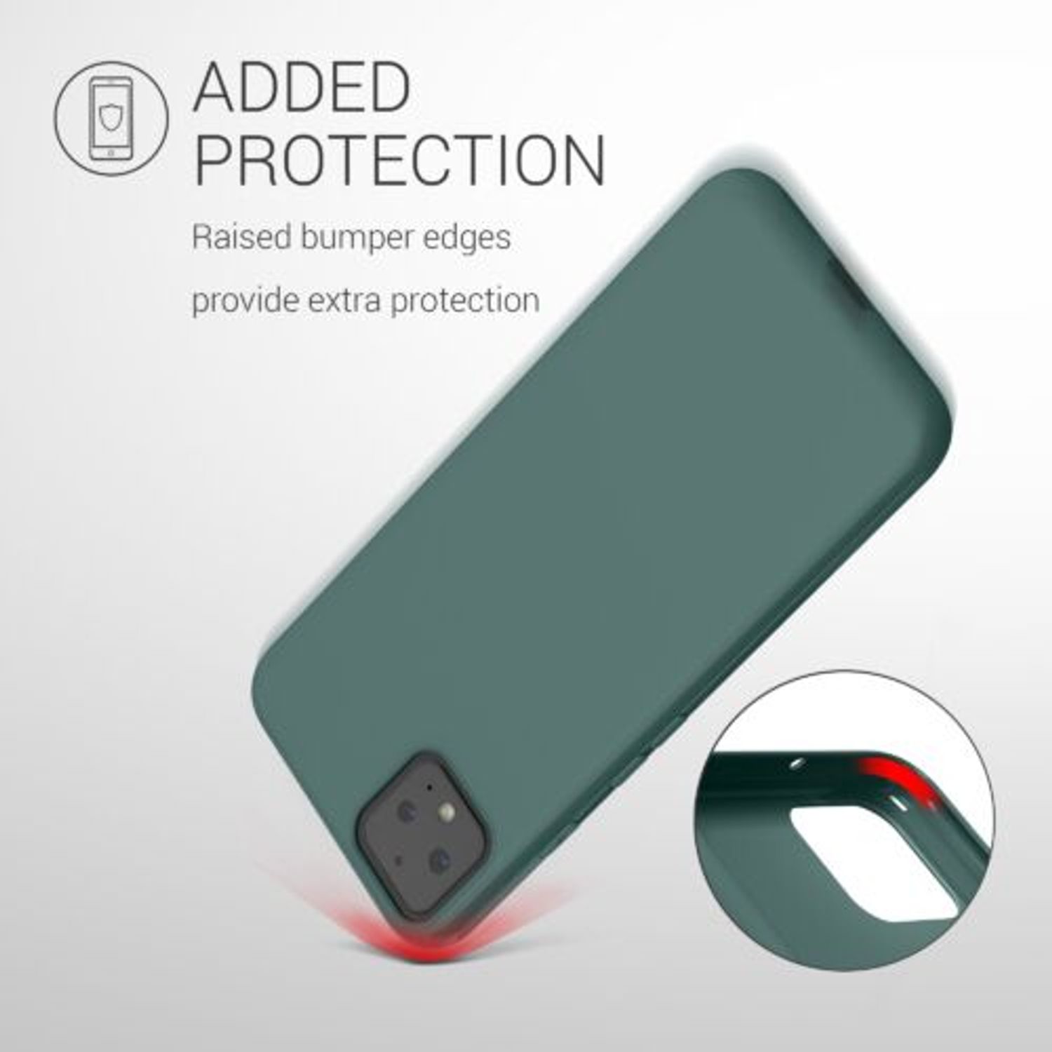 Husa pentru Google Pixel 4, Silicon, Verde, 50326.171 fotografia produsului View 7 L