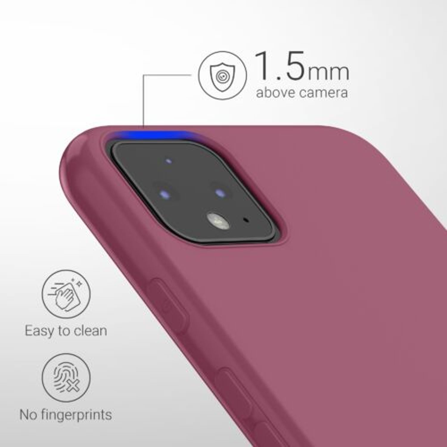 Husa pentru Google Pixel 4, Silicon, Roz, 50326.167 fotografia produsului View 4 L