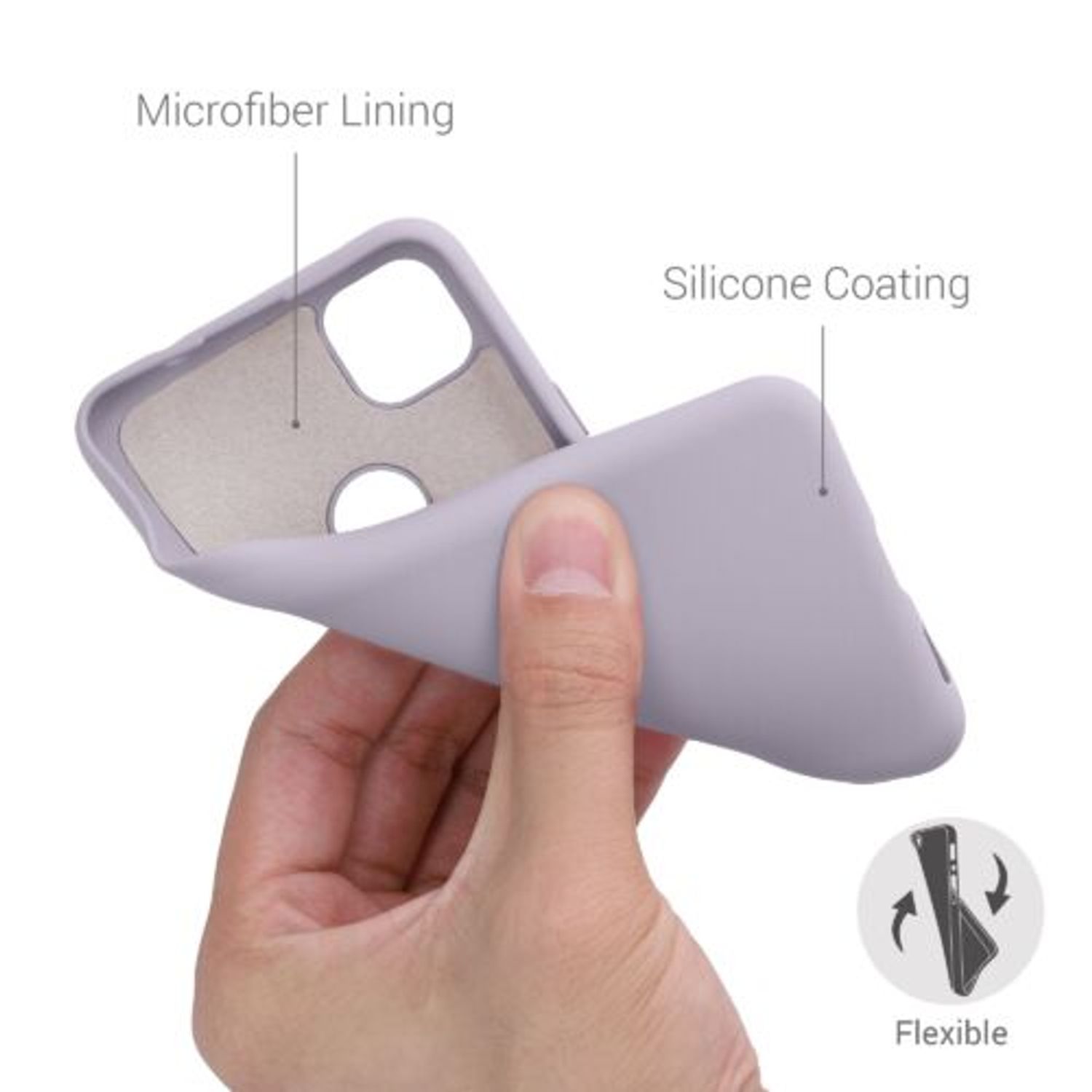 Husa pentru Google Pixel 4a, Silicon, Mov, 52622.192 fotografia produsului View 4 L
