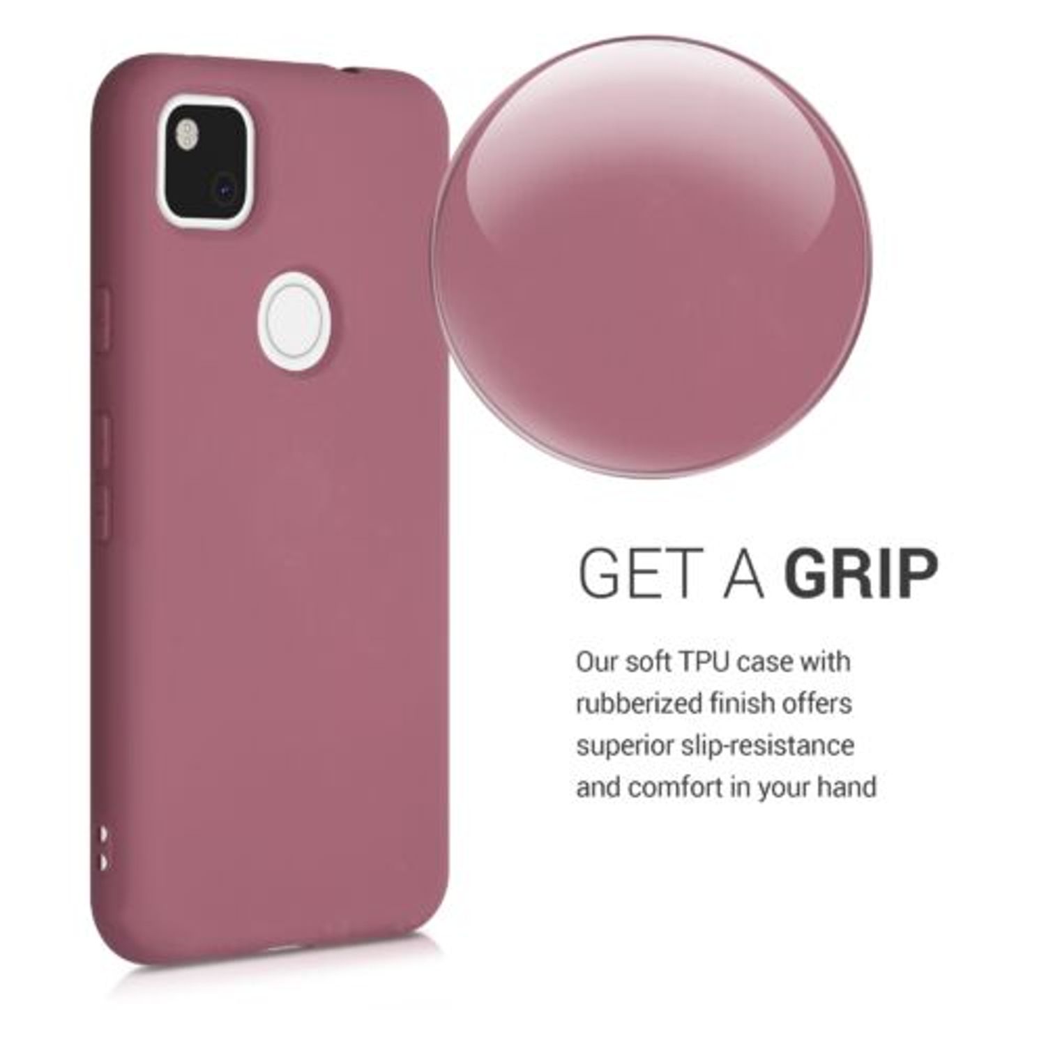 Husa pentru Google Pixel 4a, Silicon, Roz, 52622.167 fotografia produsului View 5 L