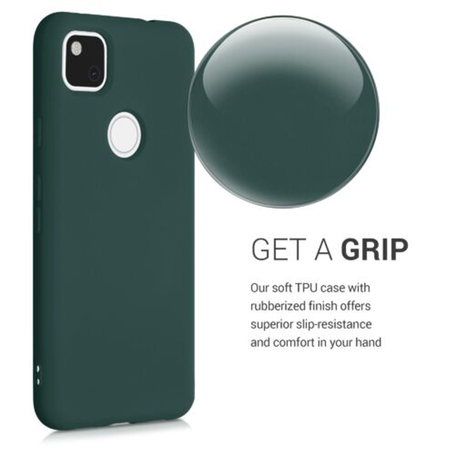 Husa pentru Google Pixel 4a, Silicon, Verde, 52622.169 fotografia produsului View 5 L