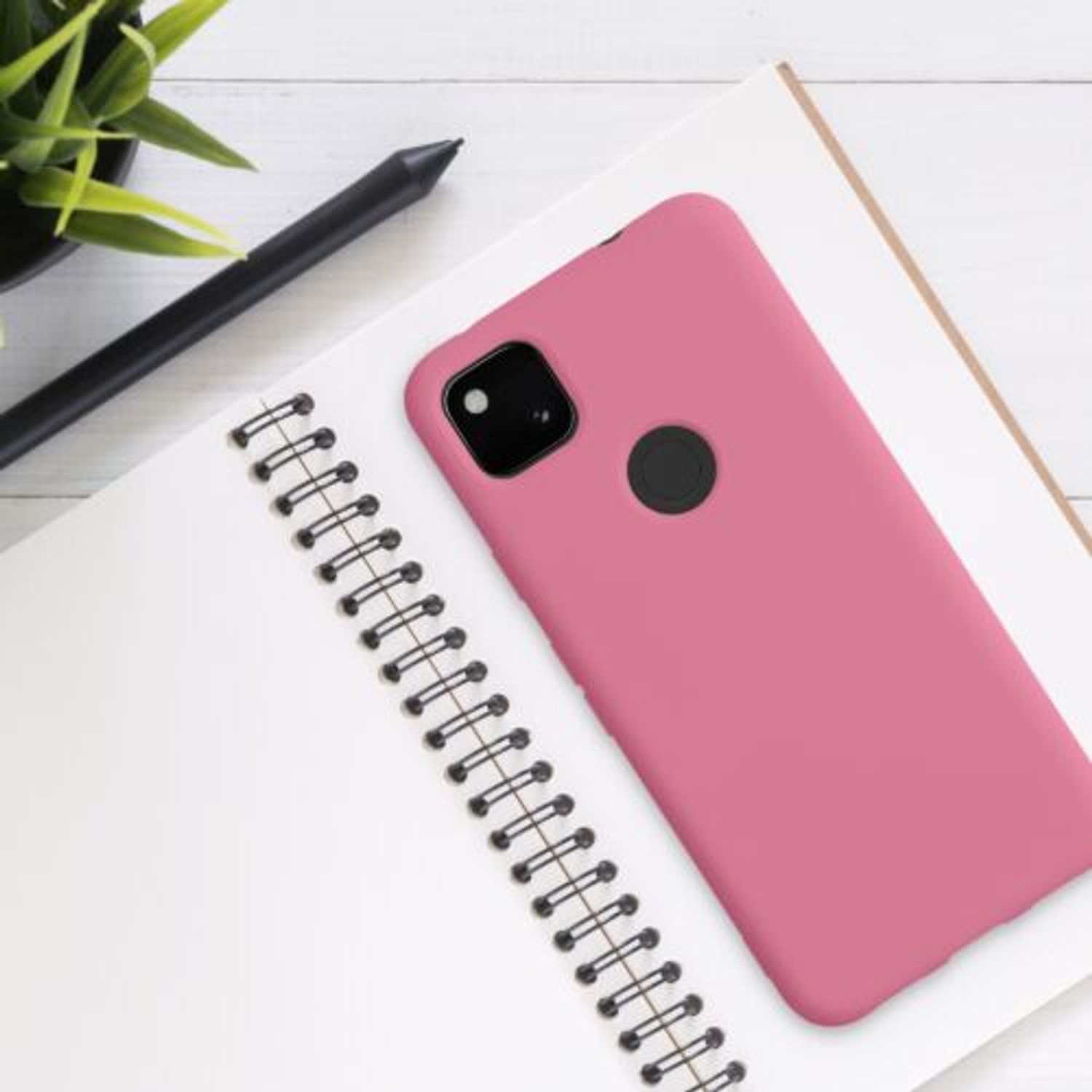 Husa pentru Google Pixel 4a, Silicon, Roz, 52622.212 fotografia produsului View 3 L
