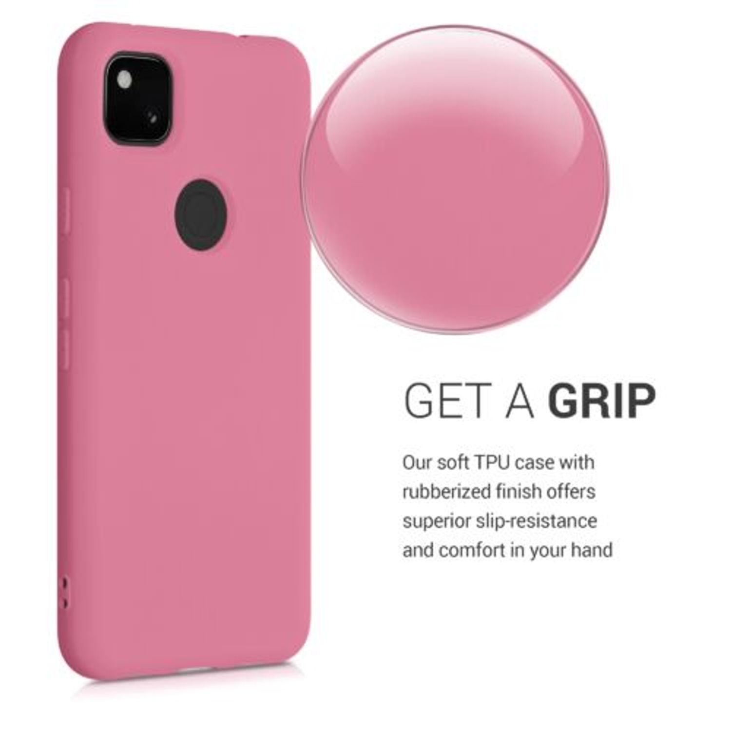 Husa pentru Google Pixel 4a, Silicon, Roz, 52622.212 fotografia produsului View 5 L