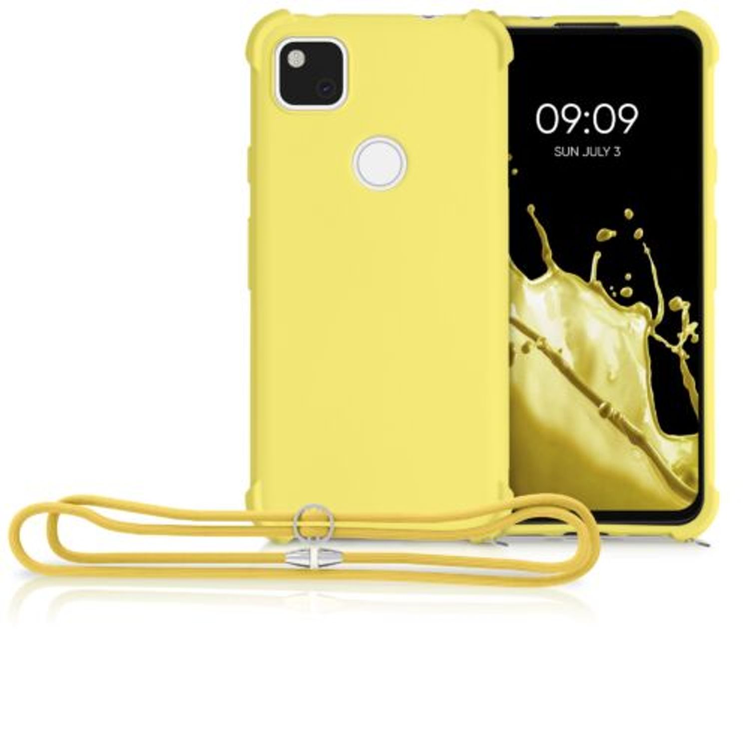 Husa pentru Google Pixel 4a, Silicon, Galben, 53842.149 fotografia produsului View 8 L