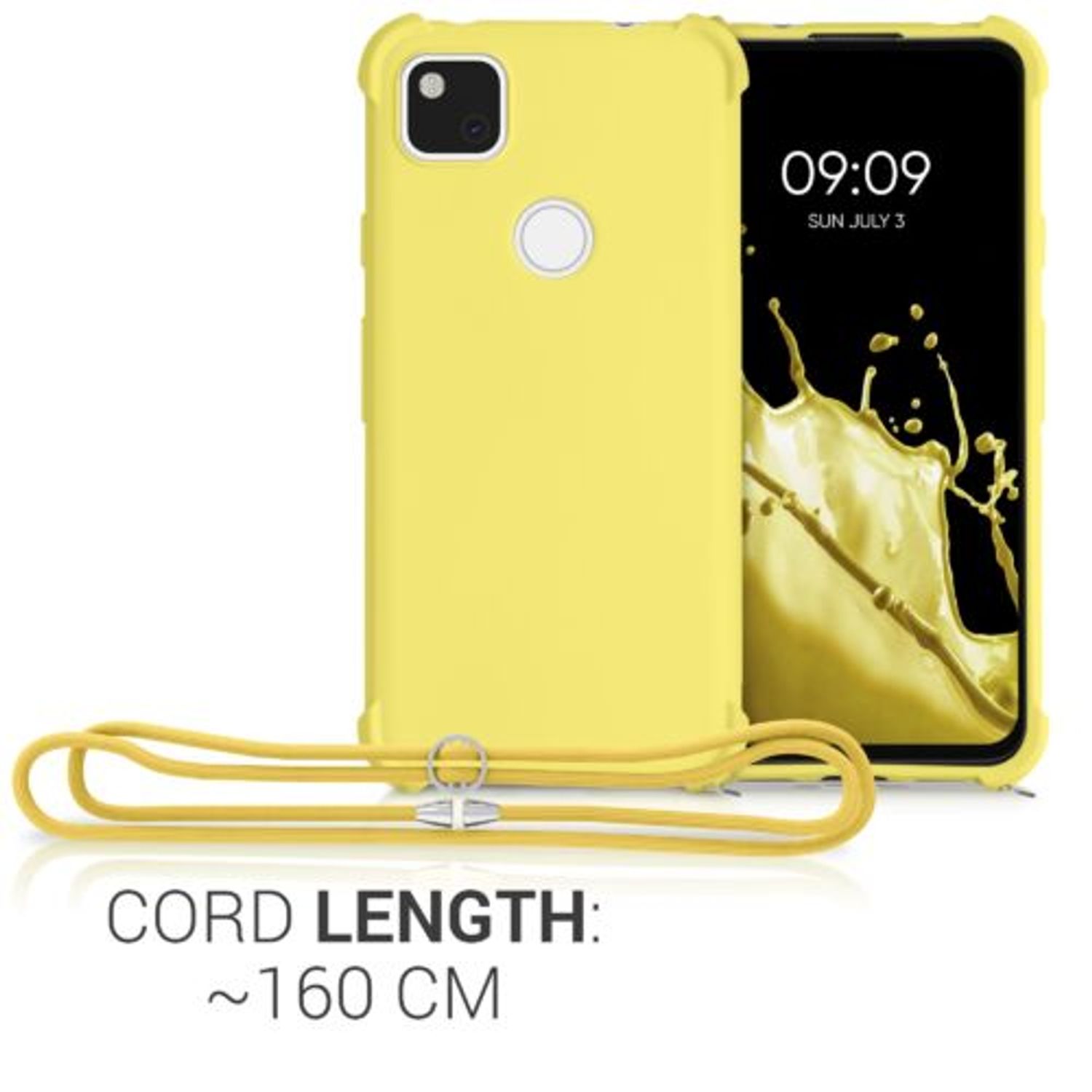 Husa pentru Google Pixel 4a, Silicon, Galben, 53842.149 fotografia produsului View 4 L