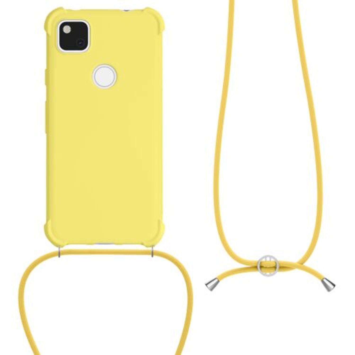 Husa pentru Google Pixel 4a, Silicon, Galben, 53842.149 fotografia produsului View 2 L