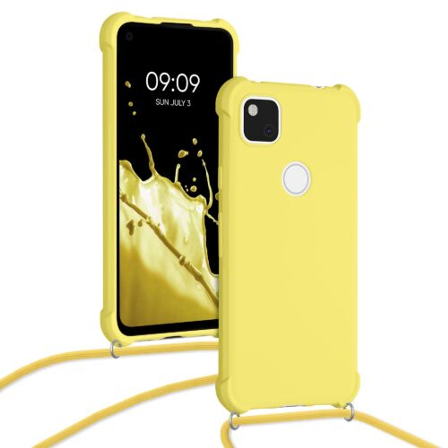 Husa pentru Google Pixel 4a, Silicon, Galben, 53842.149 fotografia produsului View 5 L